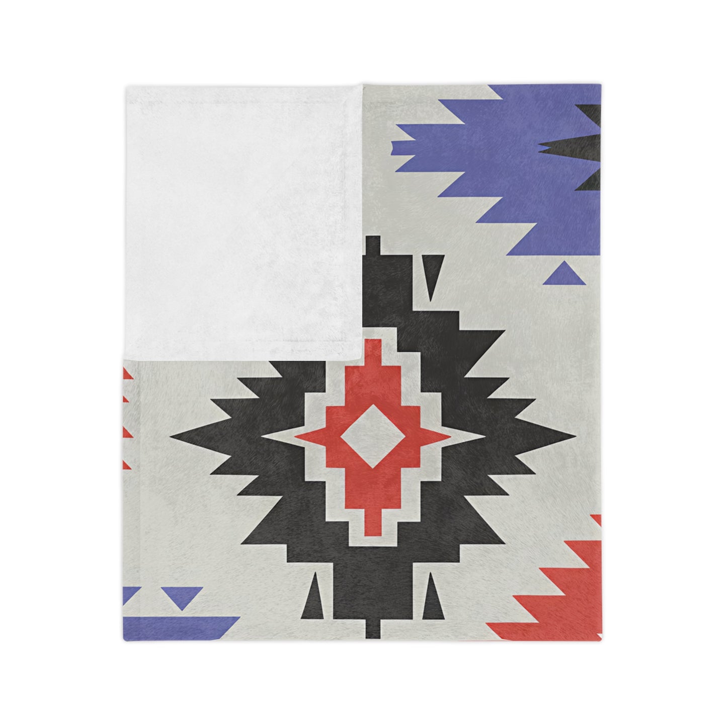 Tribal Pattern Velveteen Microfiber Blanket, Cozy Throw, Home Decor, Gift for Her, Boho Style, Modern Lounge, Southwestern Decor - LOLA VEGAS ART