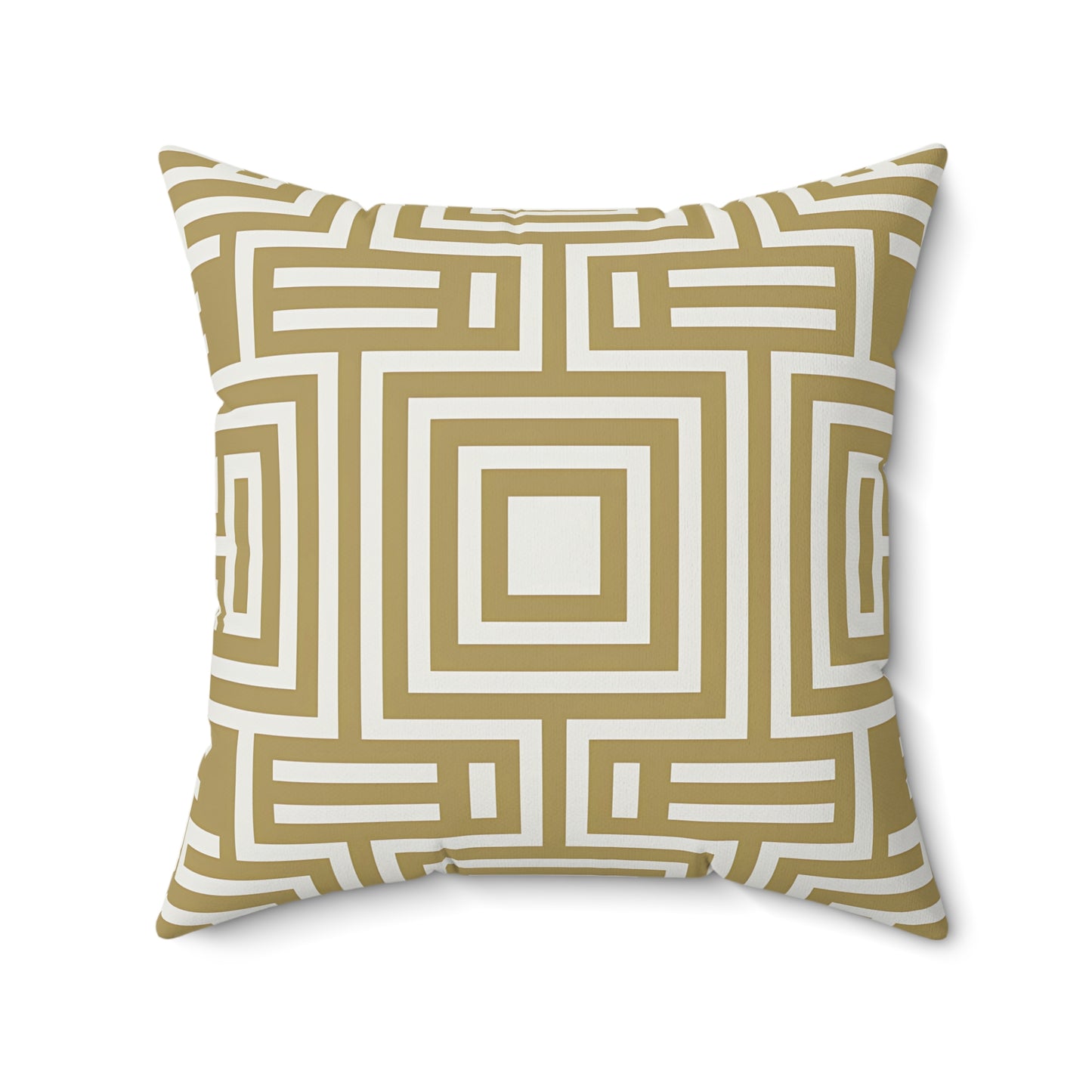 Tan and White Geometric Patterned Pillow, Decorative Cushion, Modern Home Decor, Gift for Homeowners, Stylish Throw Pillow