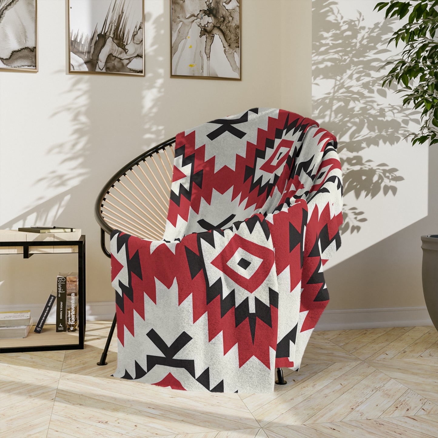 Cozy Native American Pattern Blanket, Soft Snuggly Throw for Home Décor, Perfect for Cozy Evenings, Travel Blanket, Gift for Any Occasion - LOLA VEGAS ART
