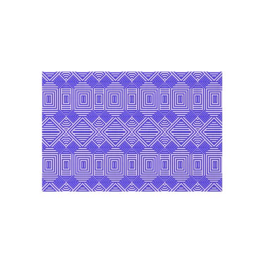 Purple and White Stylish Outdoor/Indoor Rug for Patio Decor, Boho Chic Deck Mat, Versatile Area Rug, Summer Gatherings, Garden Party Decor - LOLA VEGAS ART