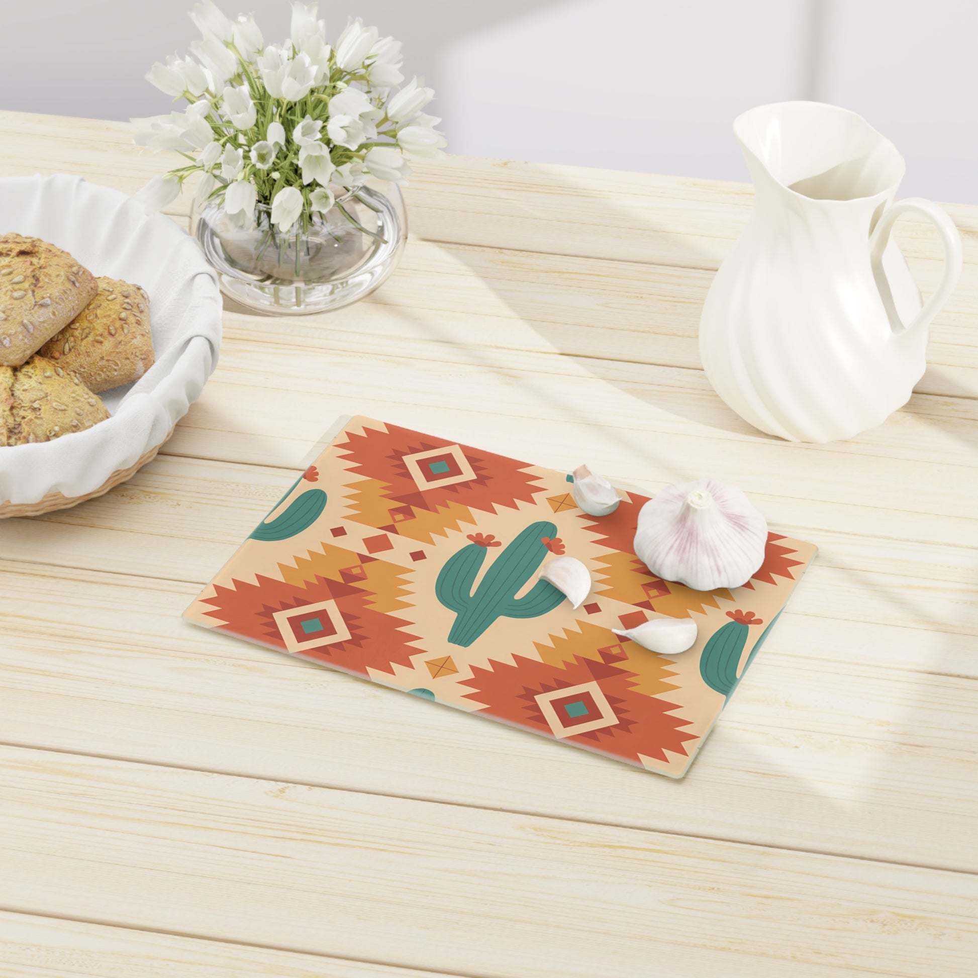 Southwestern Cactus Cutting Board - Rustic Kitchen Décor, Unique Housewarming Gift, Boho Kitchenware, Wedding Gift, Farmhouse Style - LOLA VEGAS ART
