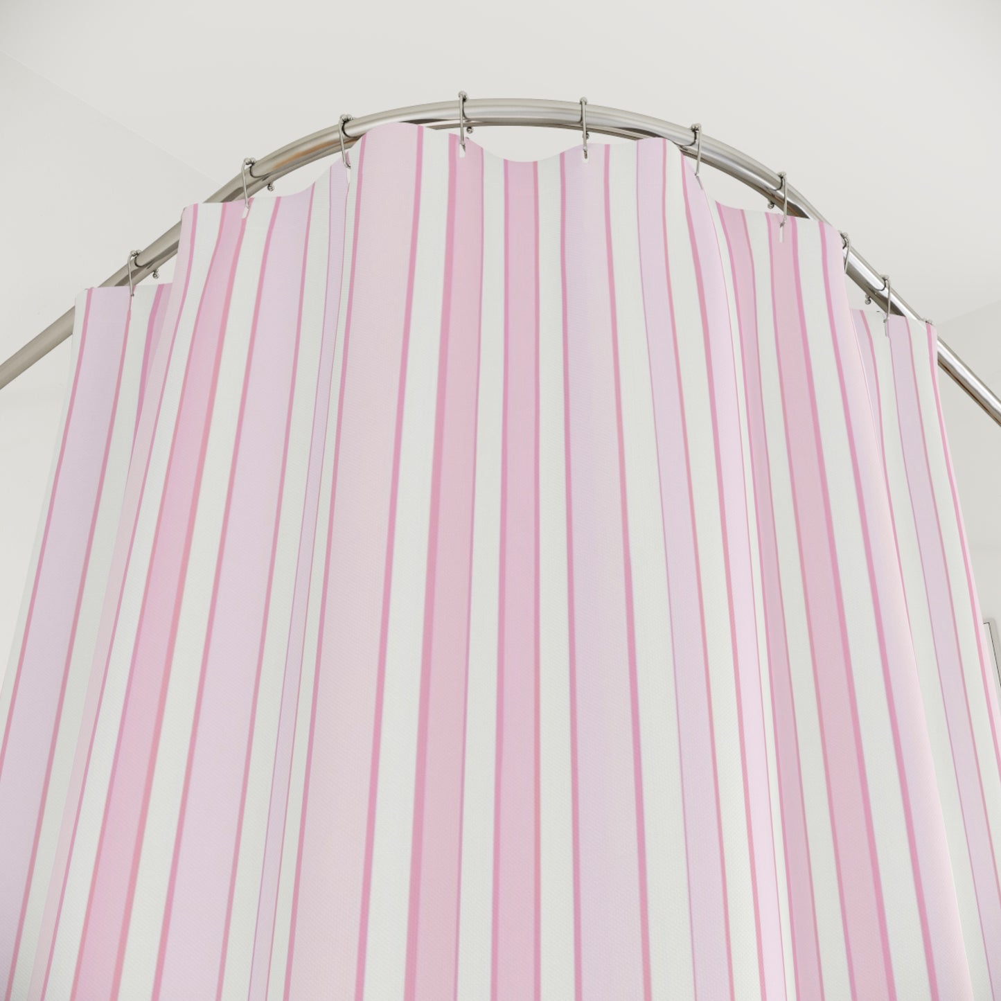 Chic Pink Striped Shower Curtain, Modern Bathroom Decor, Elegant Home Accessories, Gift for Newlyweds, Bathroom Makeover