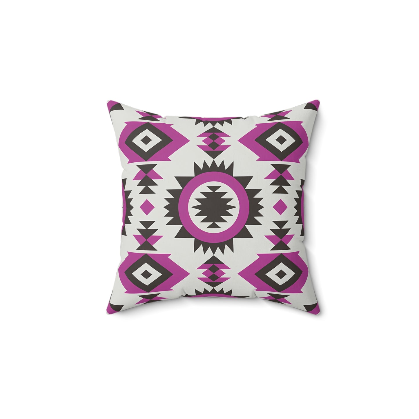 Bohemian Throw Pillow with Geometric Design, Decorative Cushion for Home Decor, Tribal Accent Pillow, Gift for Housewarming, Living Room - LOLA VEGAS ART