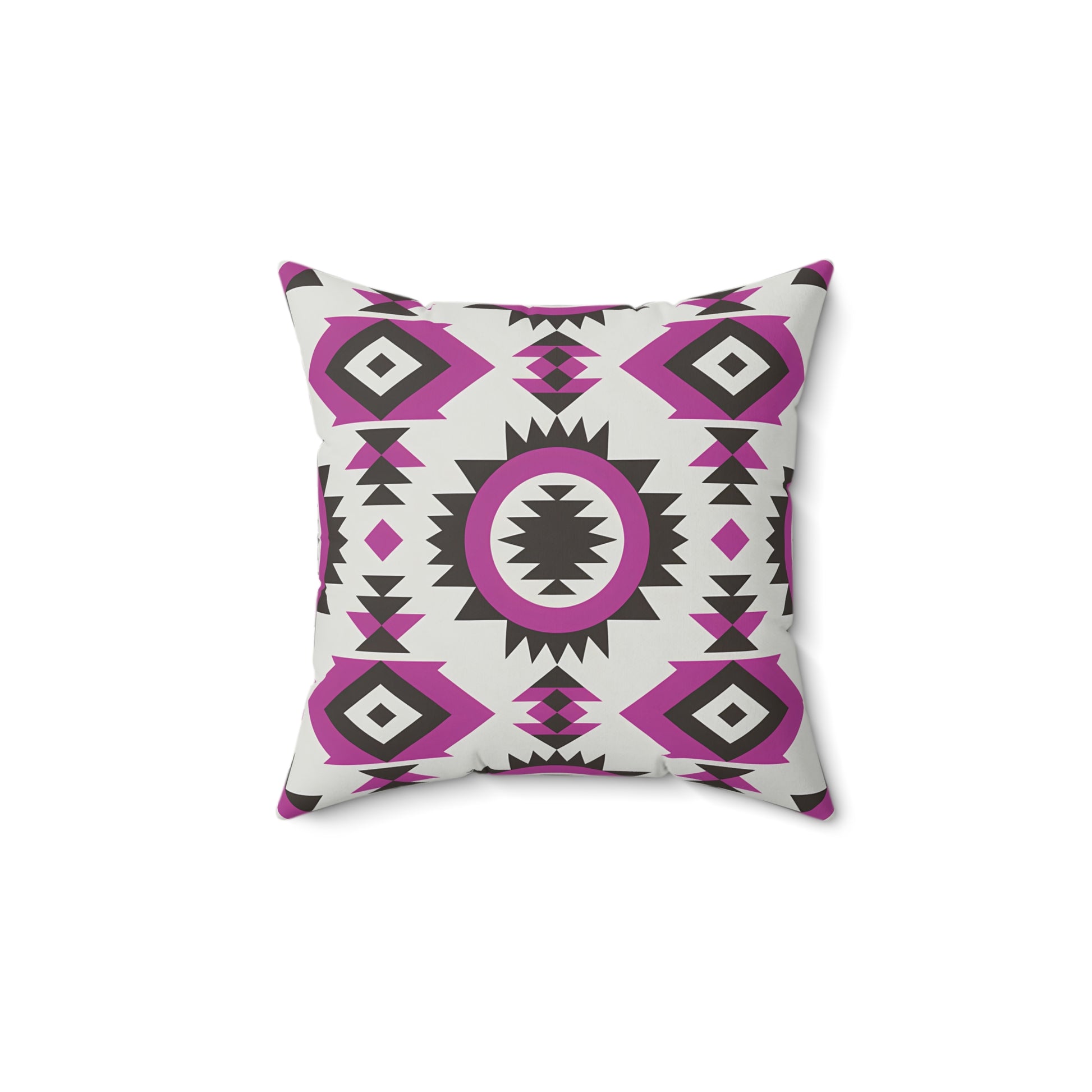 Bohemian Throw Pillow with Geometric Design, Decorative Cushion for Home Decor, Tribal Accent Pillow, Gift for Housewarming, Living Room - LOLA VEGAS ART