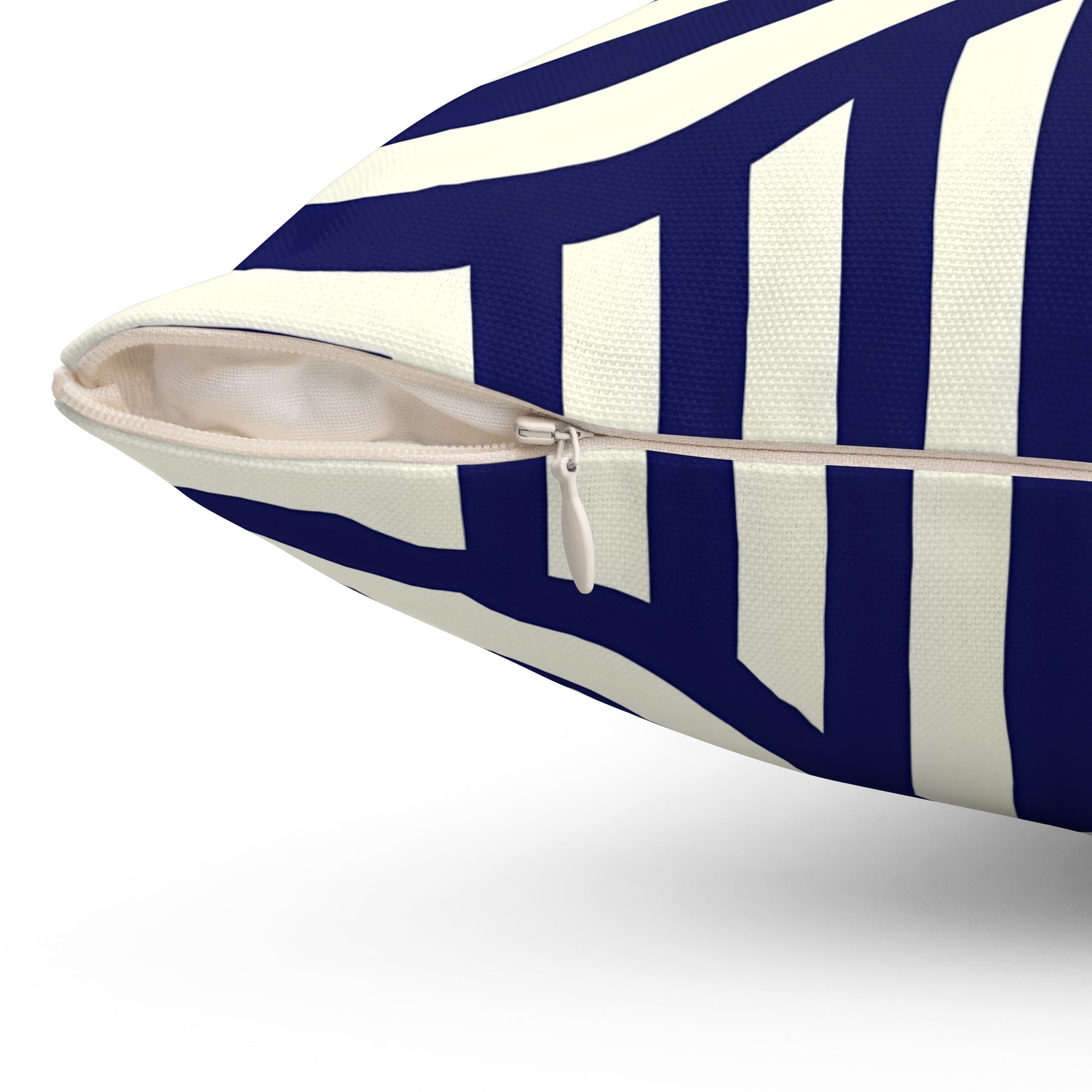 Stylish Geometric Accent Pillow, Modern Home Decor Cushion, Navy Striped Throw Pillow, Pillow for Living Room, Gift for Housewarming - LOLA VEGAS ART