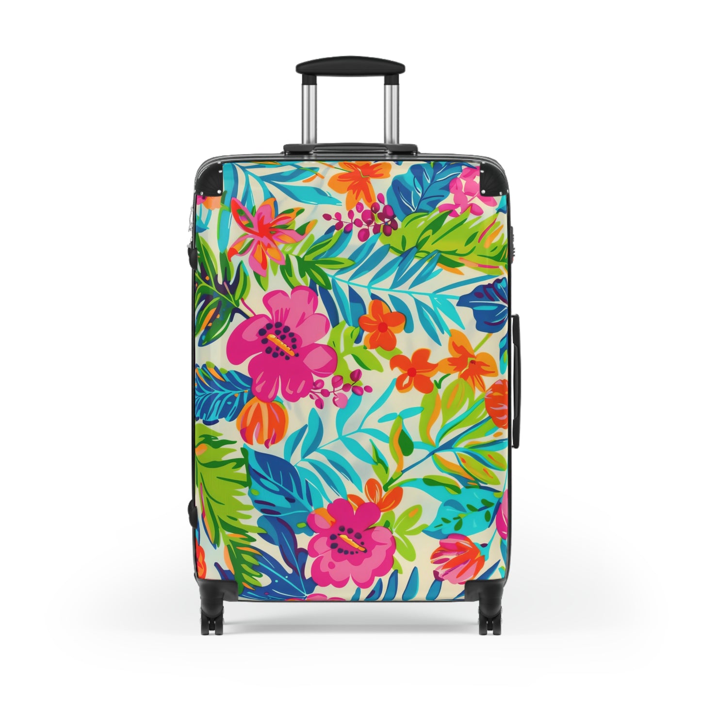 Vibrant Floral Suitcase - Travel Bag for Adventurers, Luggage for Beach Vacations, Summer Getaways, Gift for Travelers, Unique Carry-On - LOLA VEGAS ART