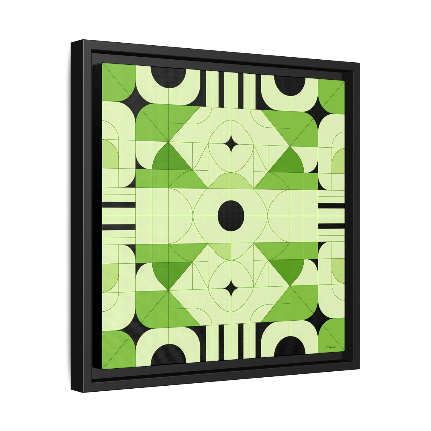 Abstract Green Geometric Art Print, Modern Framed Wall Art, Home Decor, Green Wall Art, Gift for Art Lovers, Minimalist Art - LOLA VEGAS ART