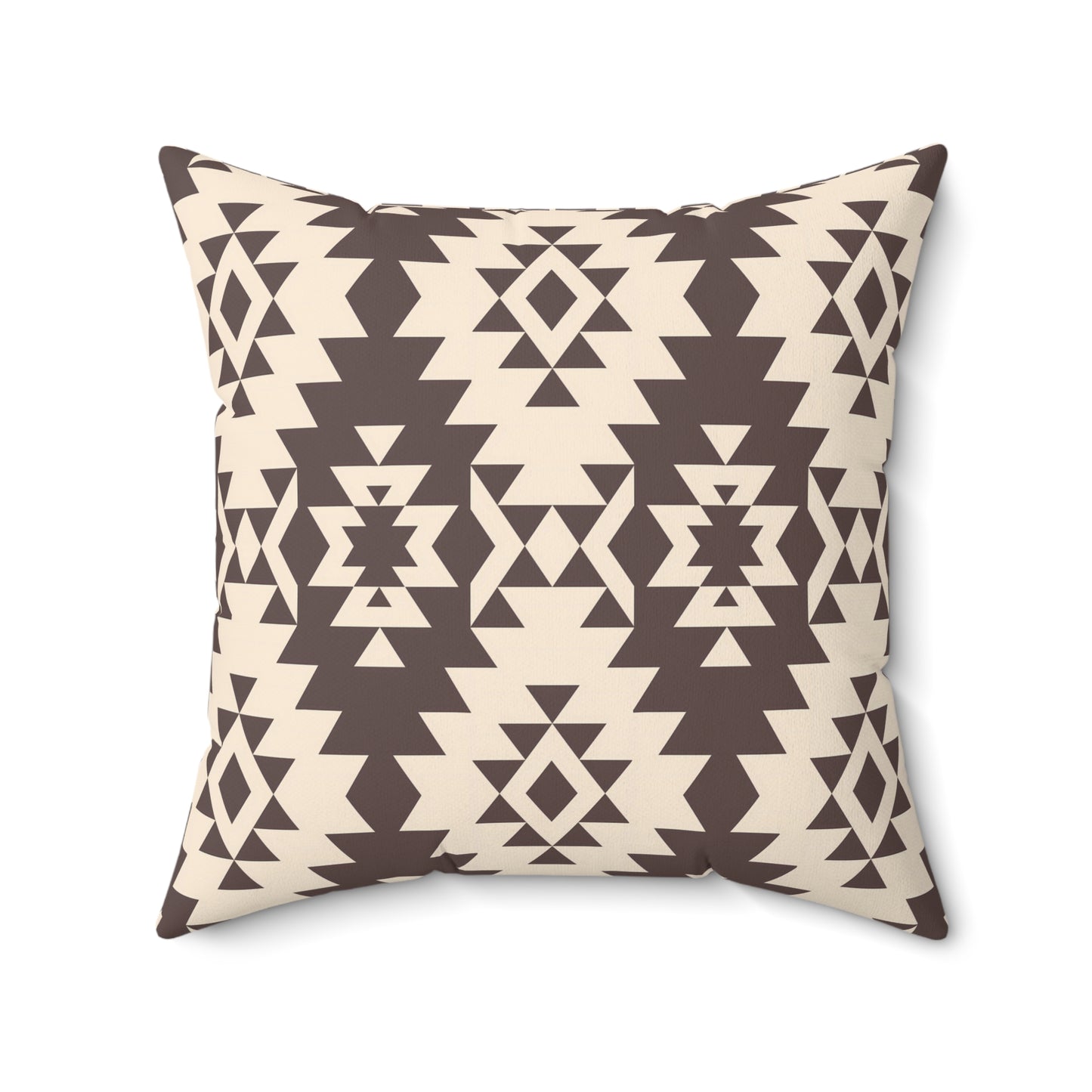 Bohemian Brown Patterned Pillow, Unique Home Decor, Cozy Throw Pillow, Boho Chic Cushion, Tribal Design Accent Cushion, Southwestern Decor - LOLA VEGAS ART