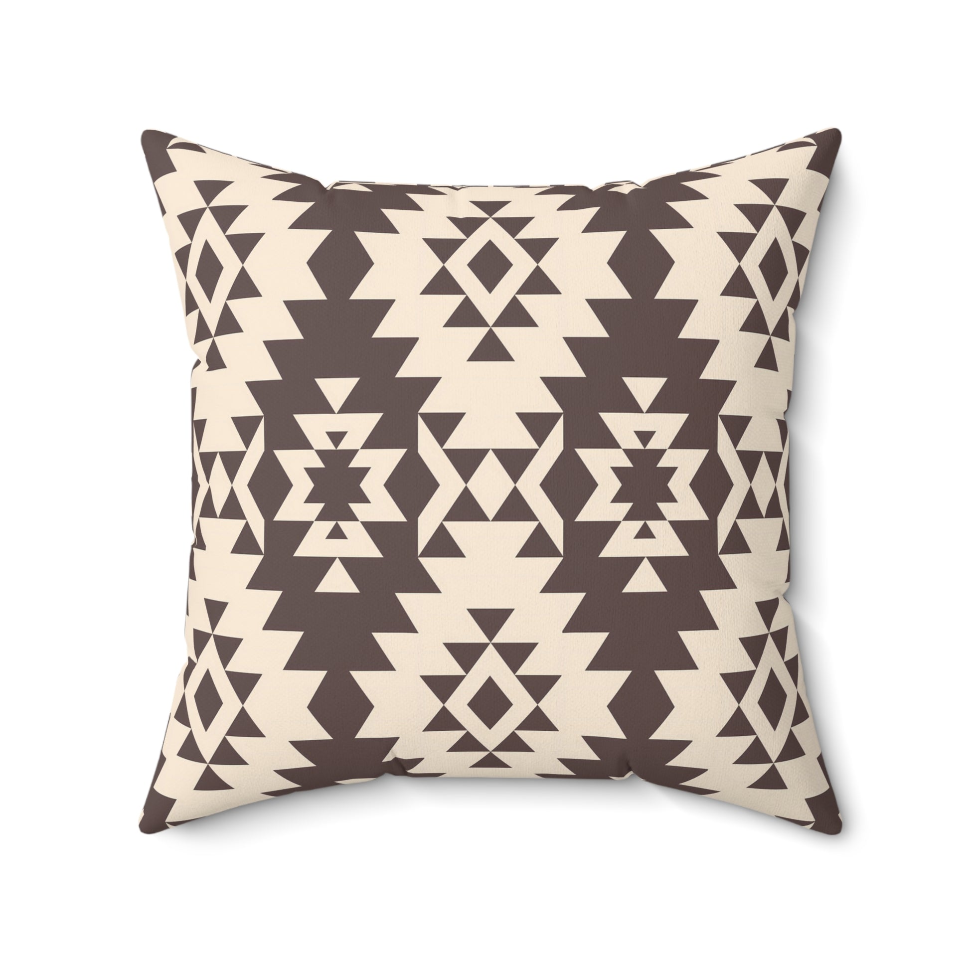 Bohemian Brown Patterned Pillow, Unique Home Decor, Cozy Throw Pillow, Boho Chic Cushion, Tribal Design Accent Cushion, Southwestern Decor - LOLA VEGAS ART