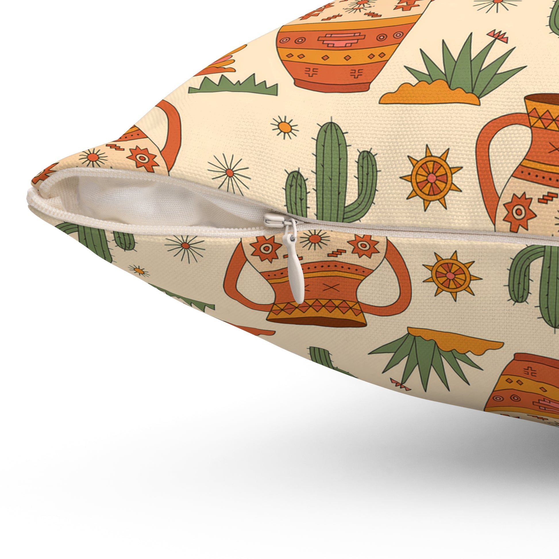 Bohemian Decor Pillow, Vibrant Art Print Cushion, Home Accent, Unique Gift, Southwestern Style, Cozy Living Room Decor, Boho Chic - LOLA VEGAS ART