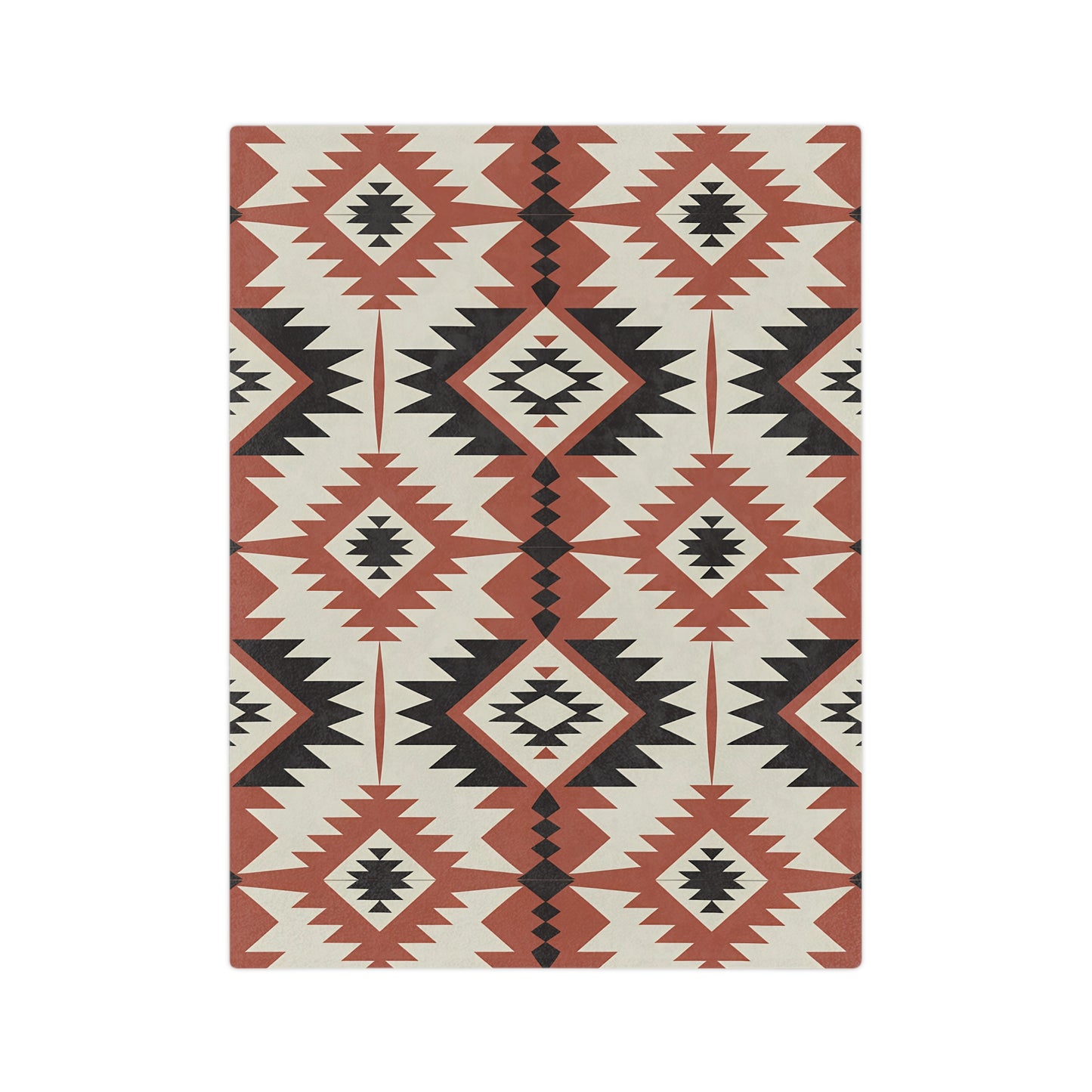 Cozy Southwestern Velveteen Microfiber Blanket, Boho Decor Throw, Warm Couch Cover, Gift for Her, Camping Essential, Tribal Pattern - LOLA VEGAS ART