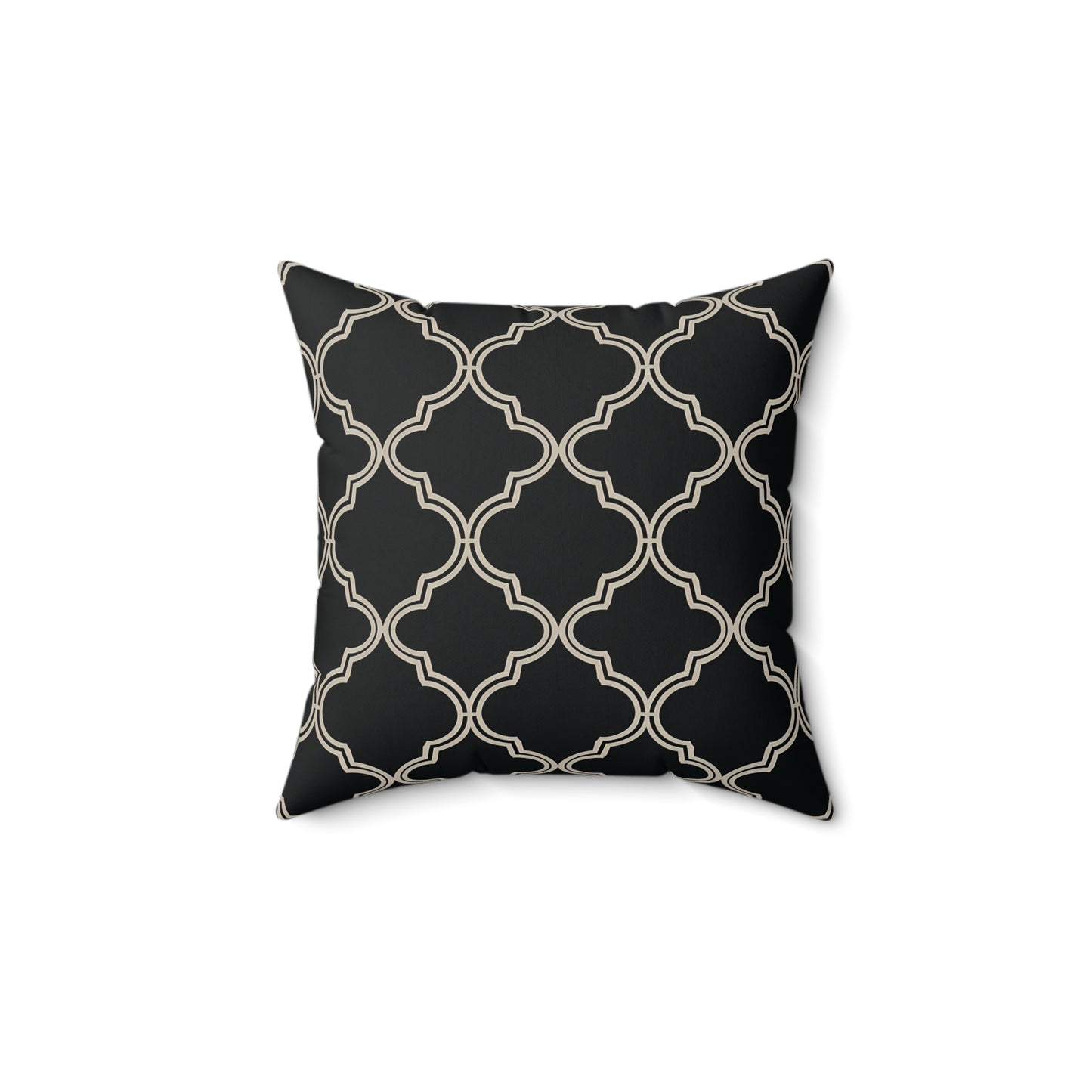 Elegant Geometric Throw Pillow, Modern Home Decor, Soft Spun Polyester Cushion, Living Room Accent, Gift for Her, Moroccan Quatrefoil - LOLA VEGAS ART