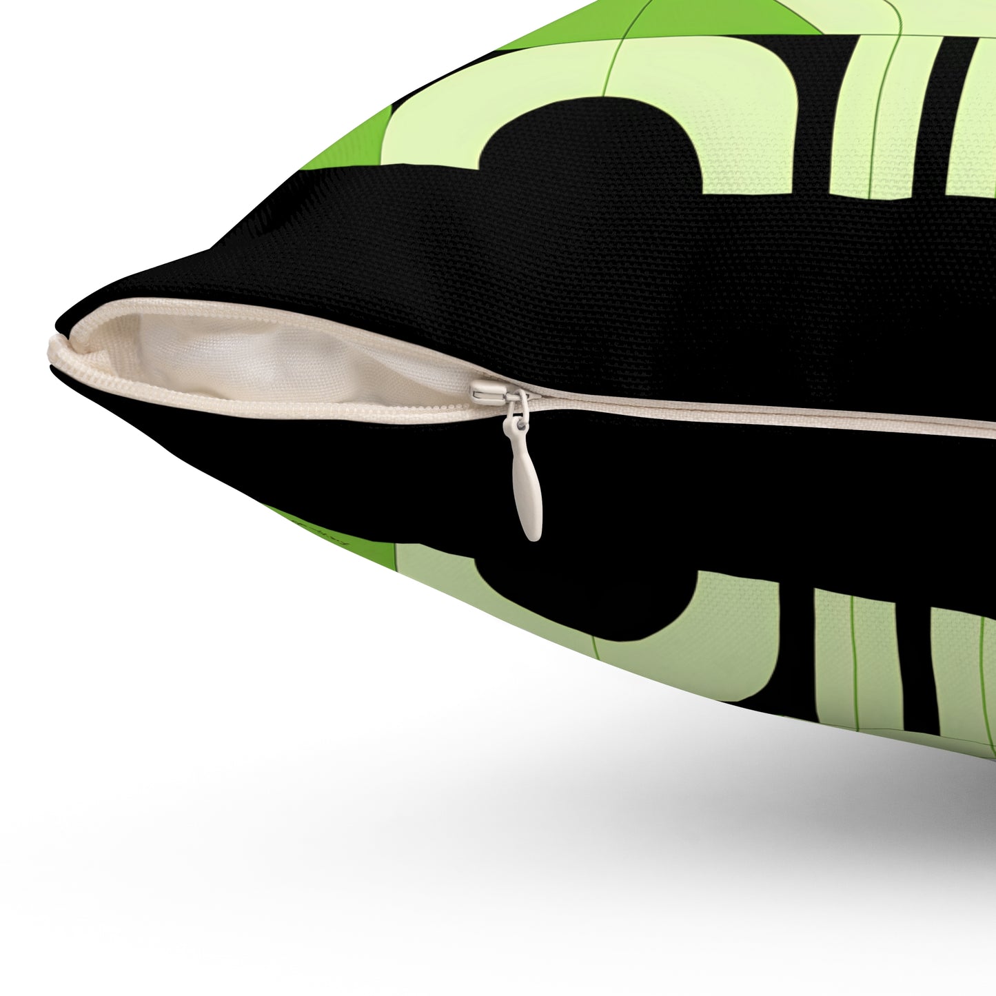 Geometric Green and Black Accent Pillow, Modern Decorative Pillow, Home Decor Gift, Unique Couch Cushion, Boho Pillow, Abstract Decor - LOLA VEGAS ART