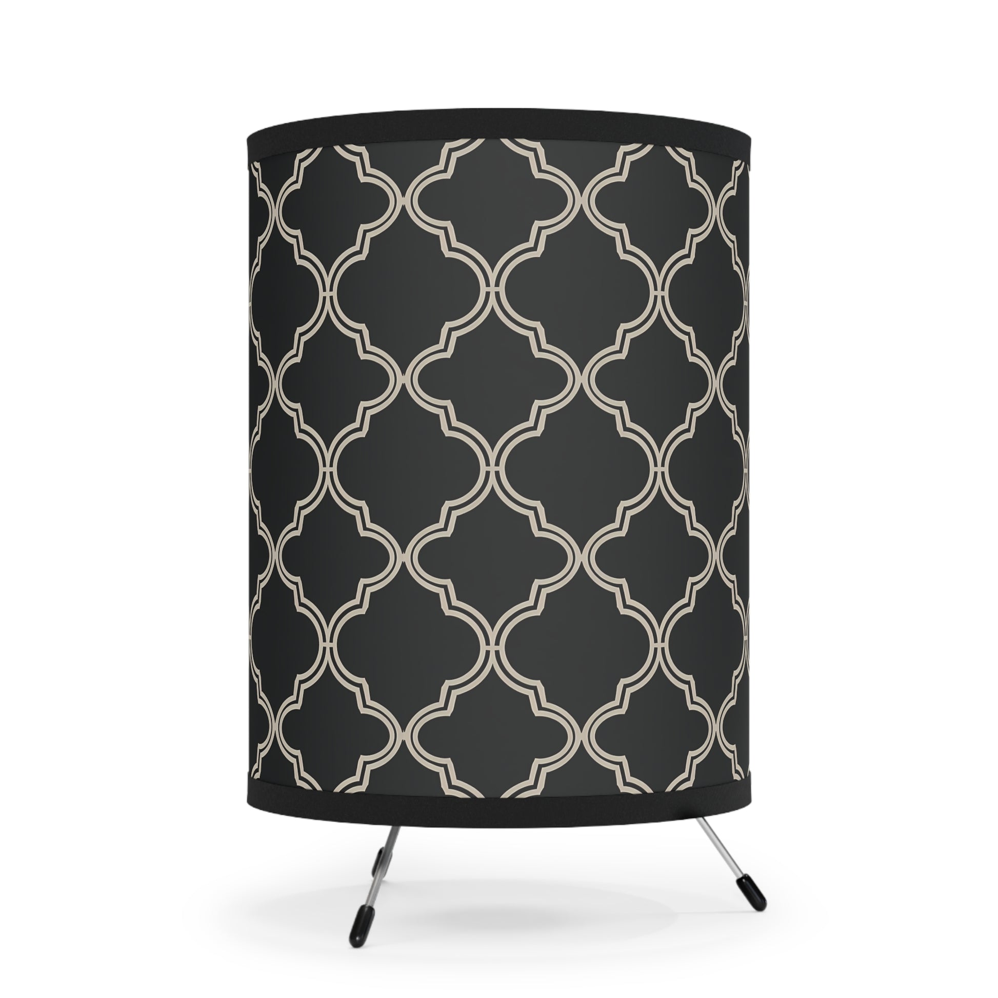 Modern Tripod Lamp with Patterned Shade, Home Lighting, Elegant Decor, Moroccan Style Lamp, Living Room, Bedroom, Gift Idea - LOLA VEGAS ART
