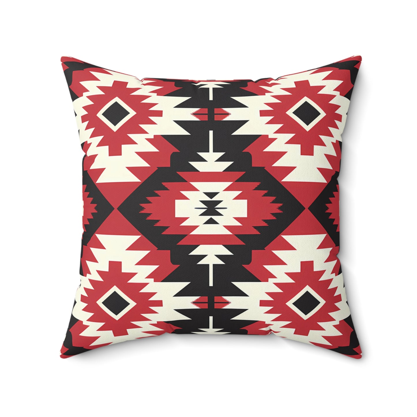Tribal Pattern Square Pillow, Boho Decor, Rustic Home Accent, Gift for Her, Living Room Cushion, Aztec Design Throw Pillow - LOLA VEGAS ART