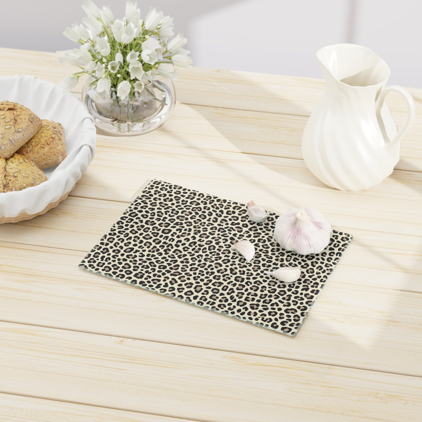 Stylish Leopard Print Cutting Board - Kitchen Decor, Gift for Glam Lovers, Modern Serveware, Home Essentials, Charcuterie Board - LOLA VEGAS ART