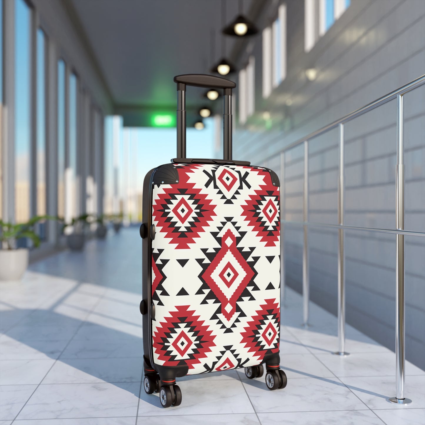 Trendy Tribal Suitcase, Stylish Luggage for Travelers, Boho Travel Case, Unique Carry-On for Vacations, Ideal Gift for Adventurers - LOLA VEGAS ART