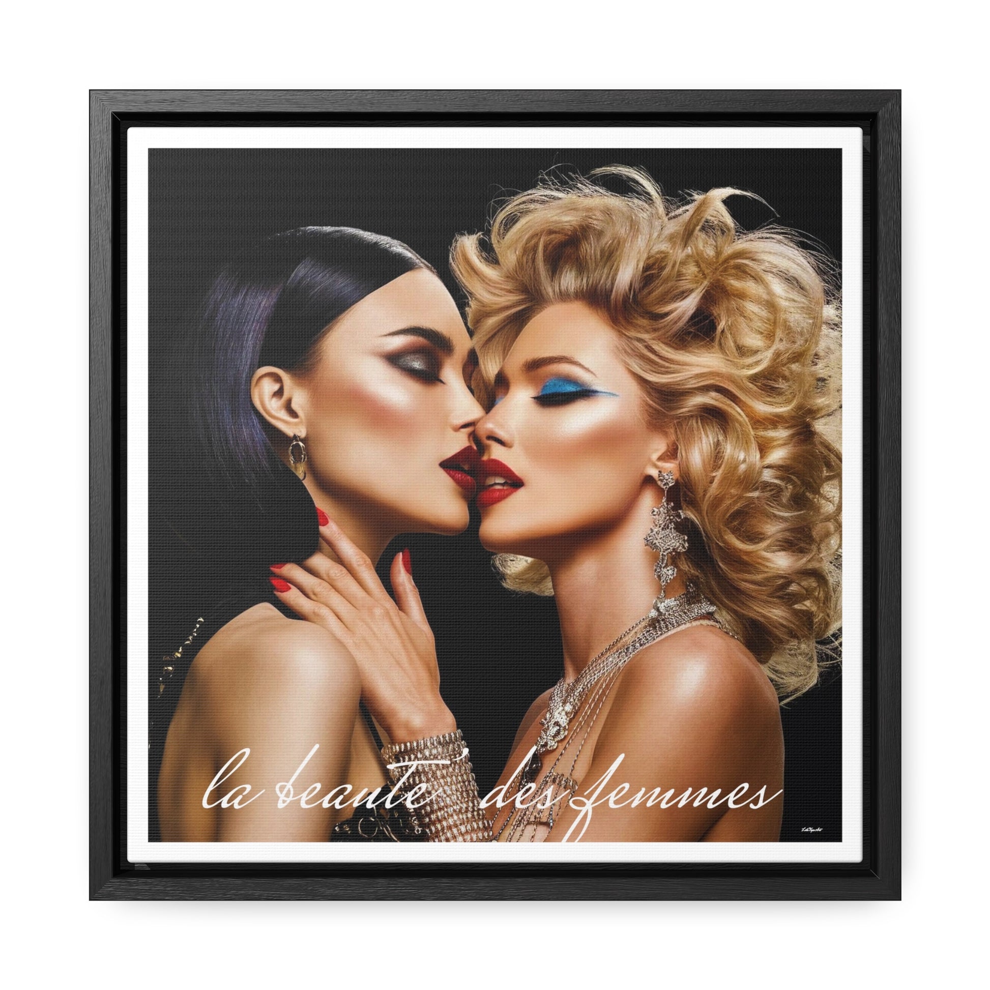 Square Frame Wall Art, Studio 54 Vibe Retro 1970's Glam Girl, Canvas Wrap, Fashionista Gift, Gallery Decor, Fine Art Photo Print - LOLA VEGAS ART