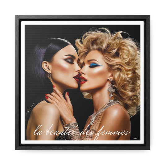 Square Frame Wall Art, Studio 54 Vibe Retro 1970's Glam Girl, Canvas Wrap, Fashionista Gift, Gallery Decor, Fine Art Photo Print - LOLA VEGAS ART