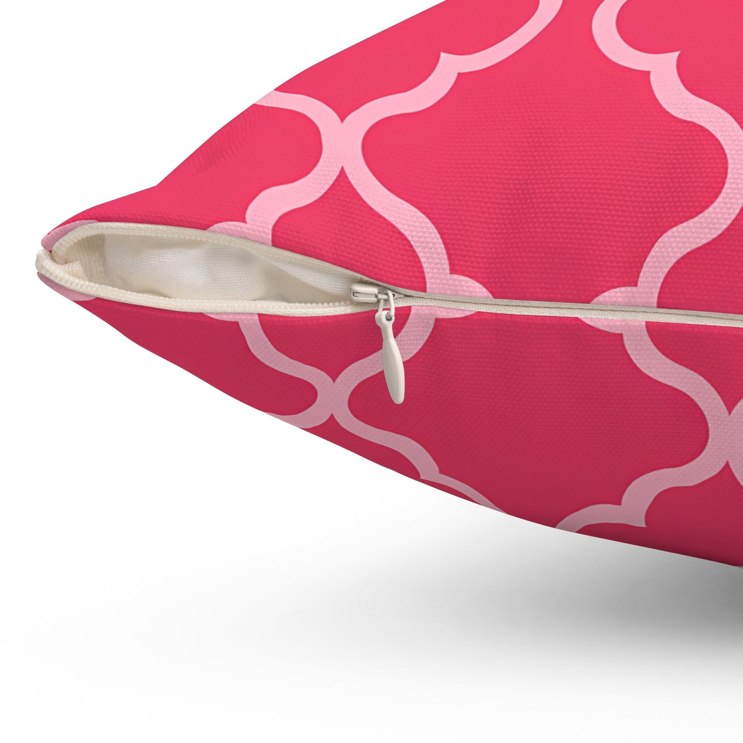 Chic Pink Patterned Pillow - Modern Home Decor, Throw Cushion, Decorative Pillow, Sofa Accent, Gift for Her, Moroccan Quatrefoil - LOLA VEGAS ART