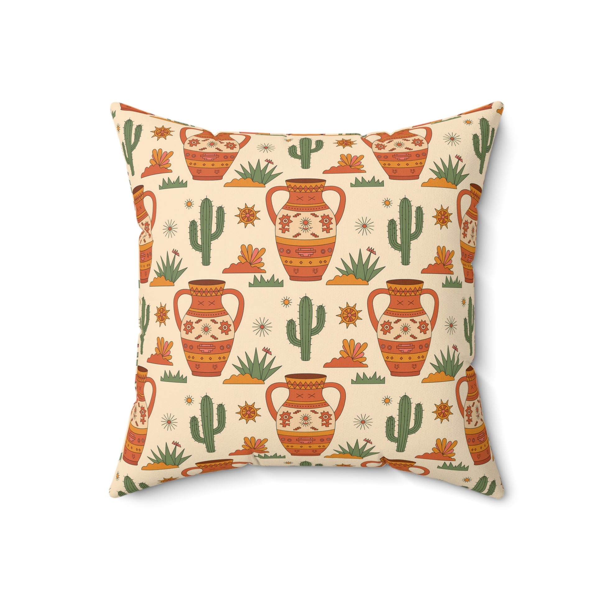 Bohemian Decor Pillow, Vibrant Art Print Cushion, Home Accent, Unique Gift, Southwestern Style, Cozy Living Room Decor, Boho Chic - LOLA VEGAS ART