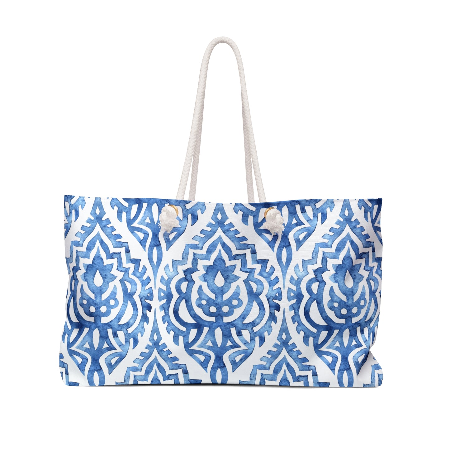 Boho-Chic Weekender Bag, Decorative Tote, Travel Bag for Weekend Getaways, Beach Vacation, Stylish Storage - LOLA VEGAS ART