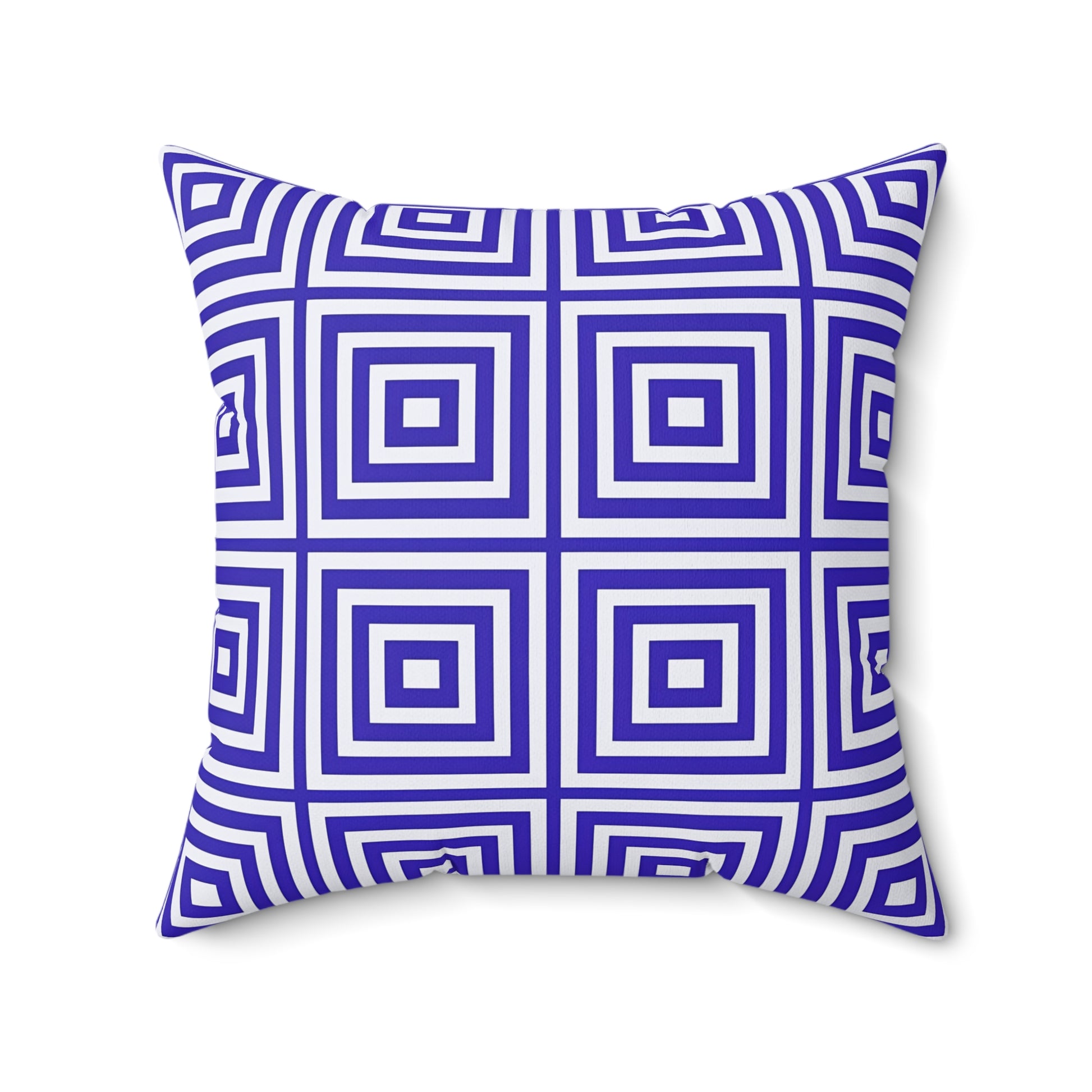 Blue Modern Geometric Pillow, Stylish Home Decor, Unique Gift, Living Room Accent, Couch Pillow, Throw Pillow - LOLA VEGAS ART