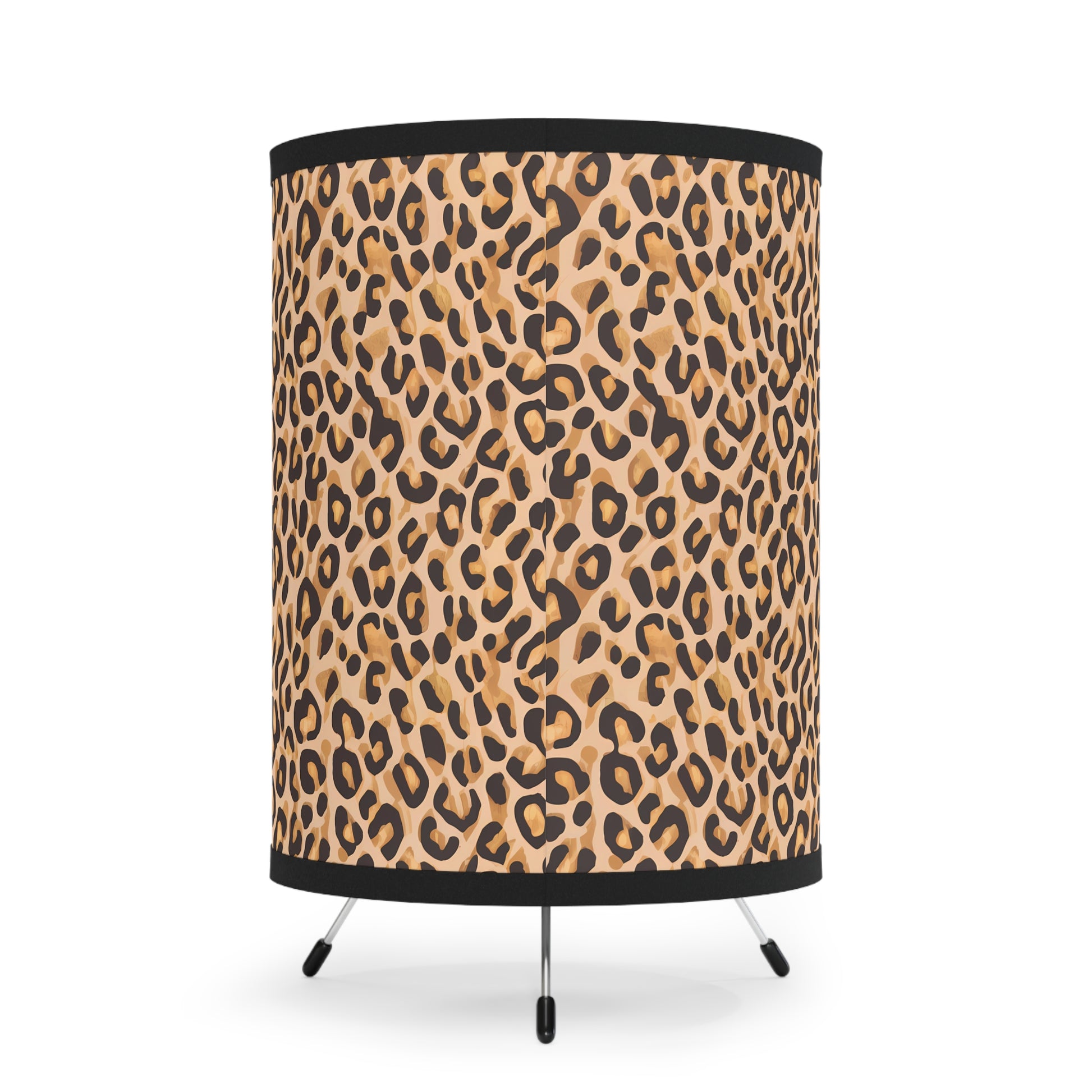 Table Lamp, Leopard Print Tripod Lamp for Retro Glamorous Hollywood Regency Home Decor, US\CA Plug - LOLA VEGAS ART