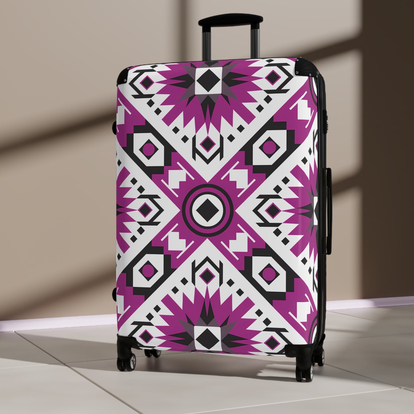 Vibrant Patterned Suitcase | Travel Luggage, Boho Travel Bag, Carry-On, Vacation Essentials, Adventure Gear, Southwestern Luggage - LOLA VEGAS ART