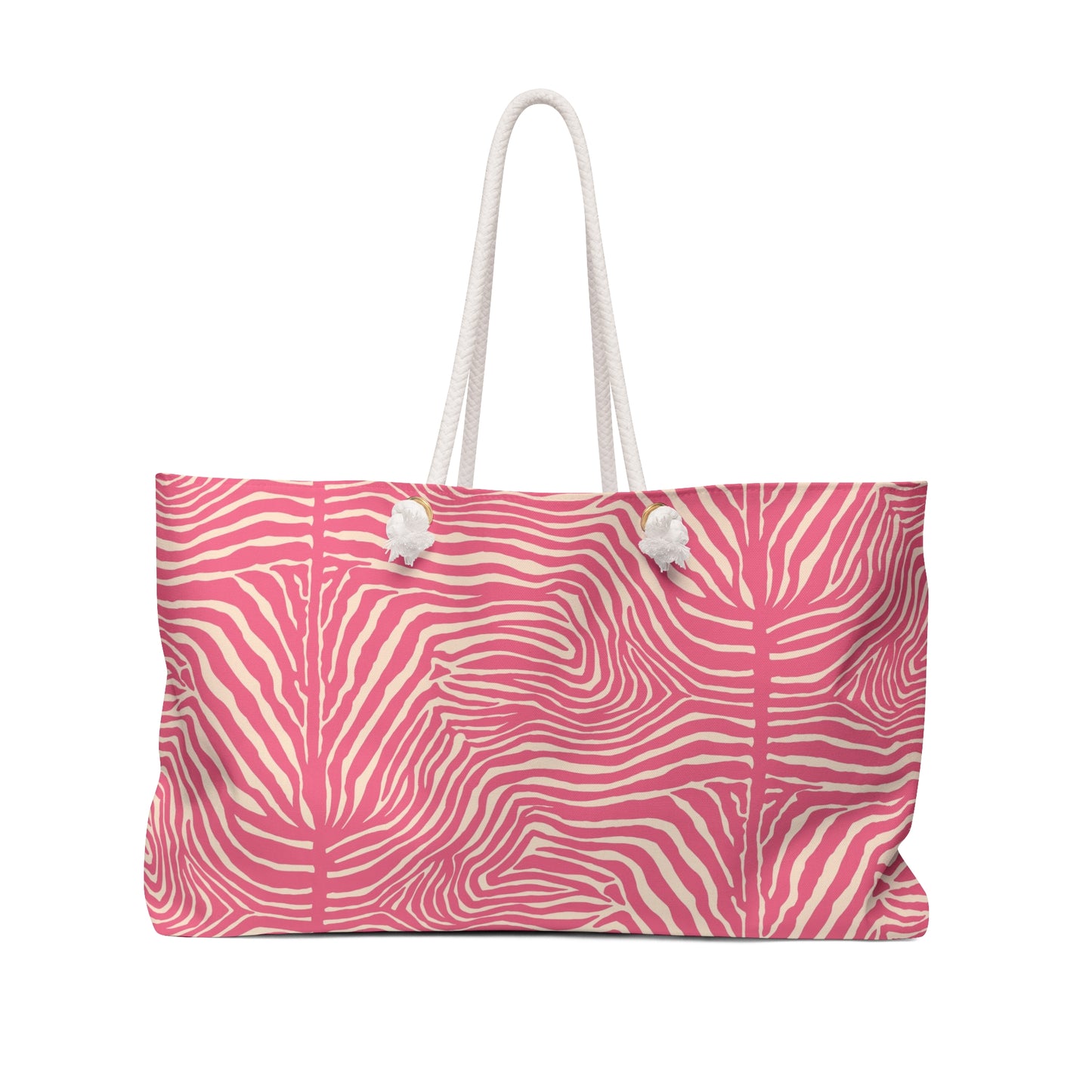Chic Pink Zebra Weekender Bag, Stylish Travel Tote, Beach Bag, Gym Bag, Fashionable Carryall, Perfect for Getaways