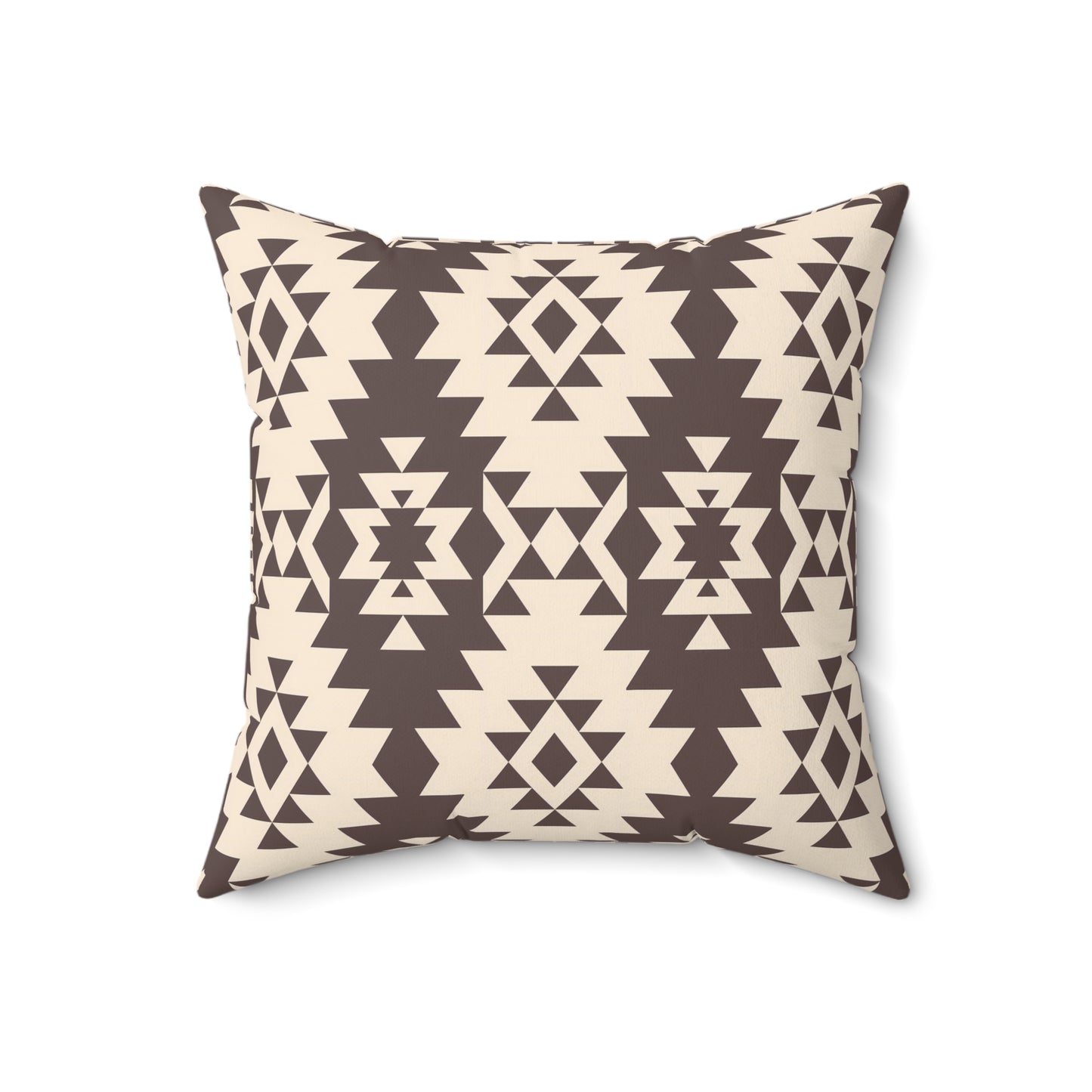 Bohemian Brown Patterned Pillow, Unique Home Decor, Cozy Throw Pillow, Boho Chic Cushion, Tribal Design Accent Cushion, Southwestern Decor - LOLA VEGAS ART