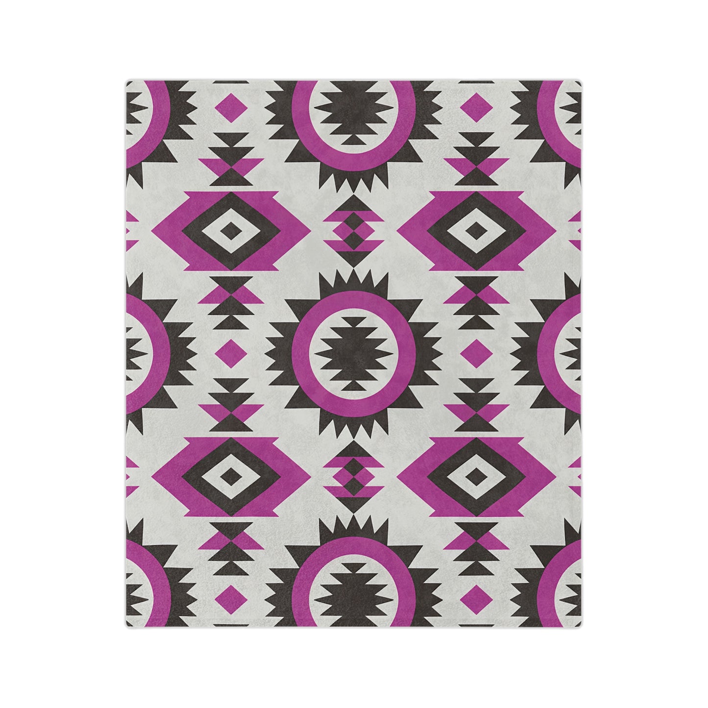 Geometric Pattern Velveteen Microfiber Blanket - Cozy Home Decor, Gift for Friends, Bohemian Style, Halloween, Layering - LOLA VEGAS ART