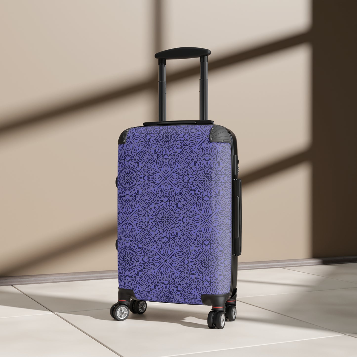 Purple Boho Chic Suitcase Cover, Stylish Luggage Protector, Travel Accessory, Personalized Travel Gift, Vacation Essentials - LOLA VEGAS ART