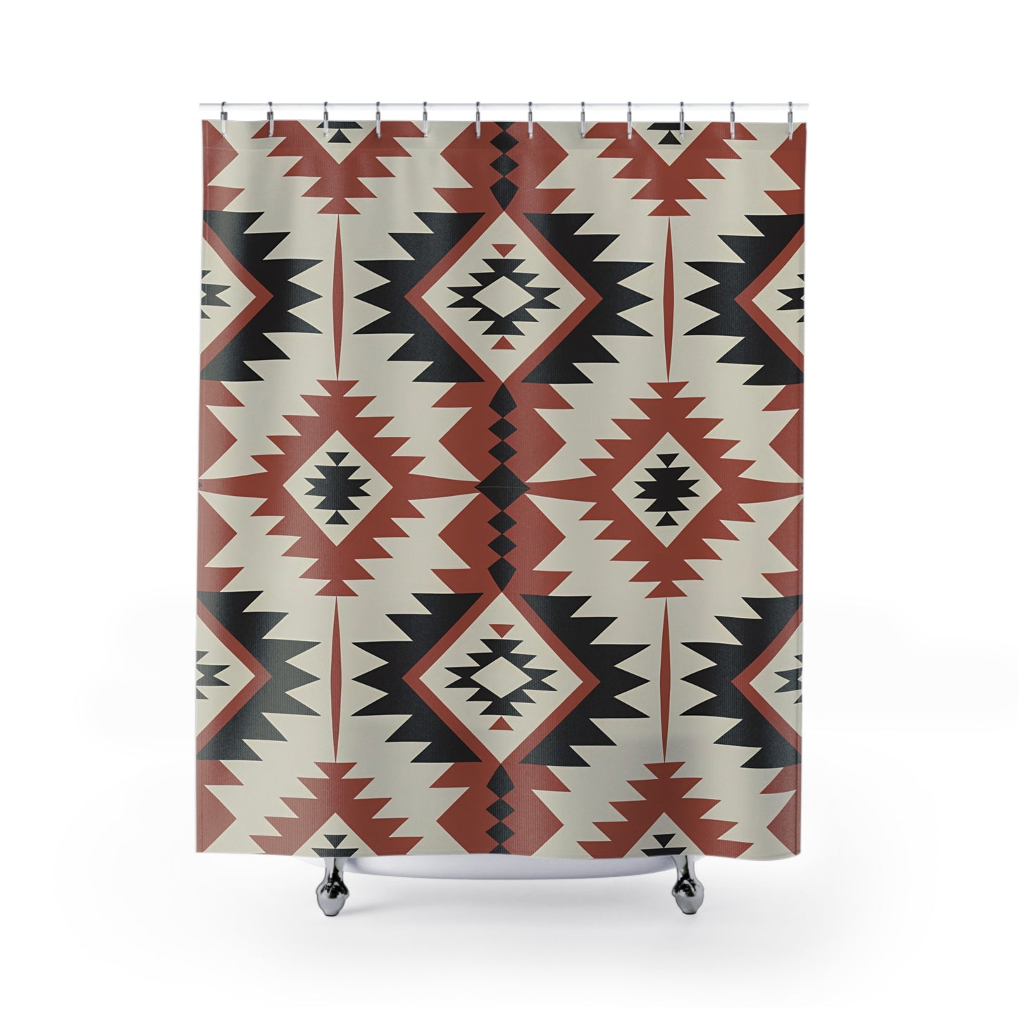 Boho Chic Shower Curtain | Southwestern Design | Bathroom Decor, Tribal Patterns, Gift for Home, Native American Style - LOLA VEGAS ART