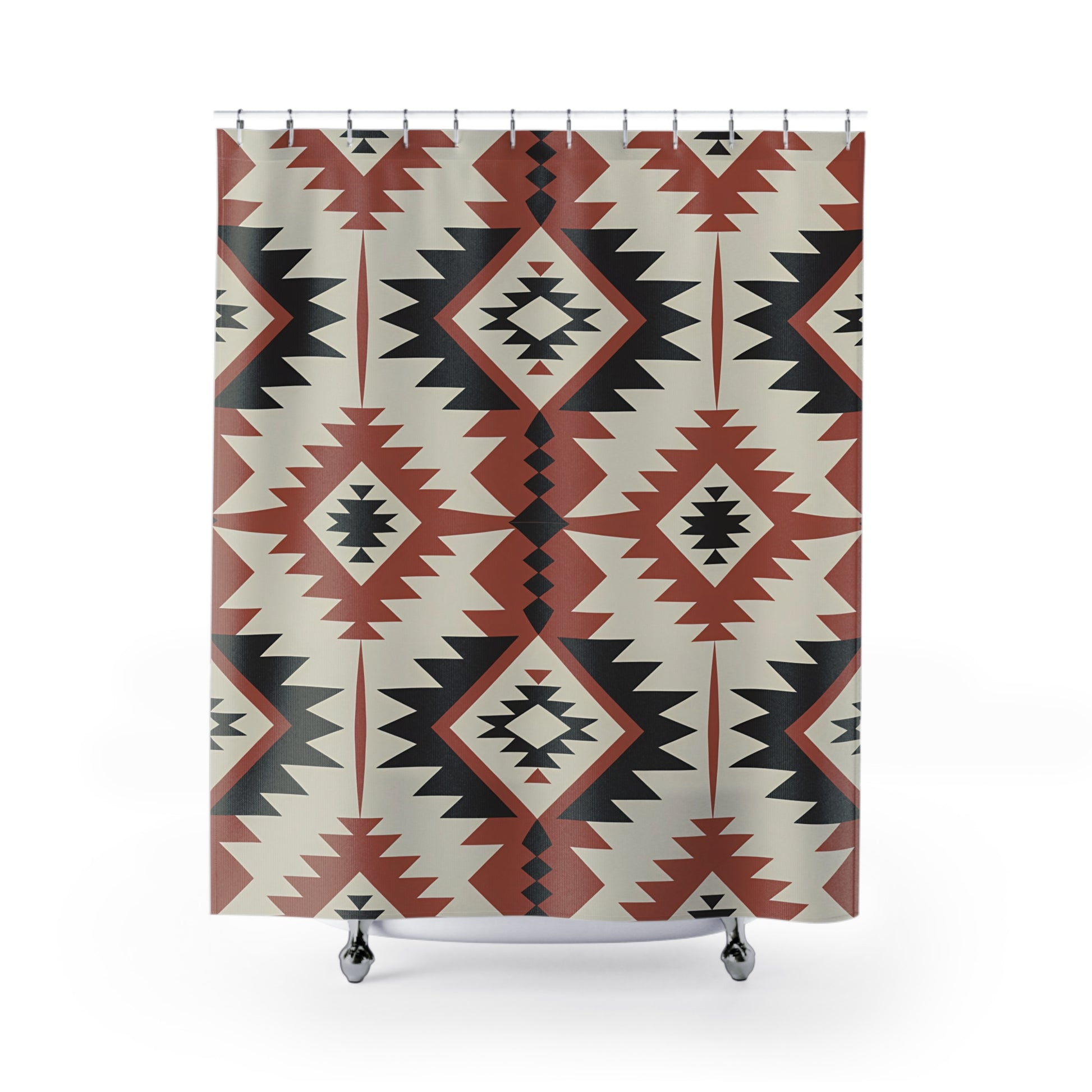 Boho Chic Shower Curtain | Southwestern Design | Bathroom Decor, Tribal Patterns, Gift for Home, Native American Style - LOLA VEGAS ART