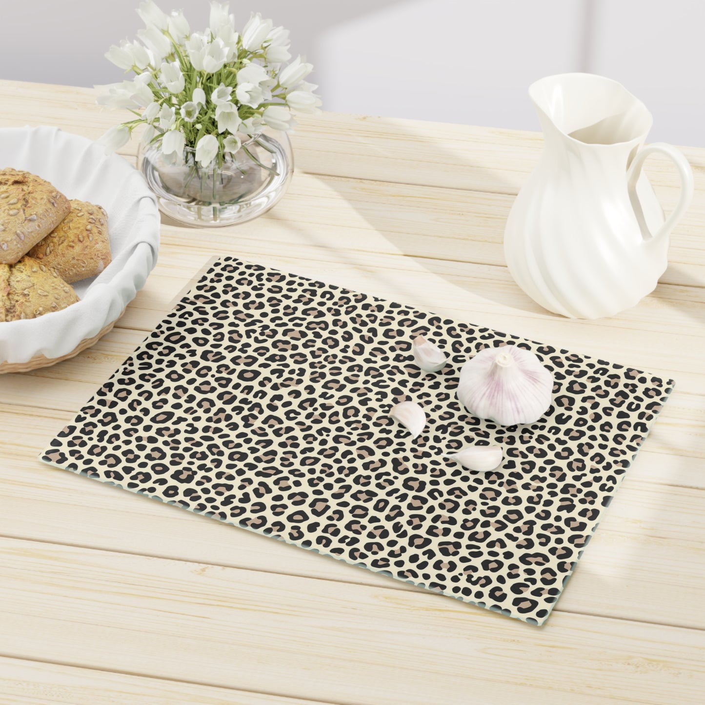 Stylish Leopard Print Cutting Board - Kitchen Decor, Gift for Glam Lovers, Modern Serveware, Home Essentials, Charcuterie Board - LOLA VEGAS ART