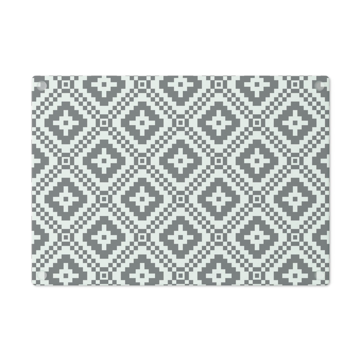 Chic Black and White Tribal Geometric Cutting Board, Modern Kitchen Decor, Gift for Home Chefs, Stylish Serving Tray, Unique Wedding Gift - LOLA VEGAS ART