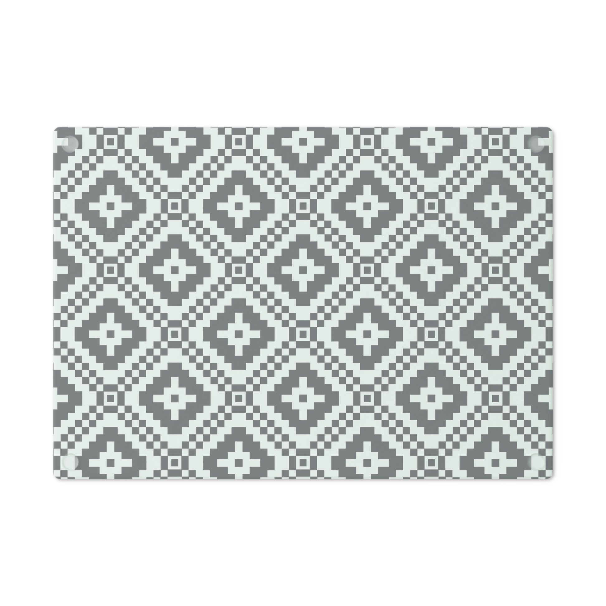 Chic Black and White Tribal Geometric Cutting Board, Modern Kitchen Decor, Gift for Home Chefs, Stylish Serving Tray, Unique Wedding Gift - LOLA VEGAS ART