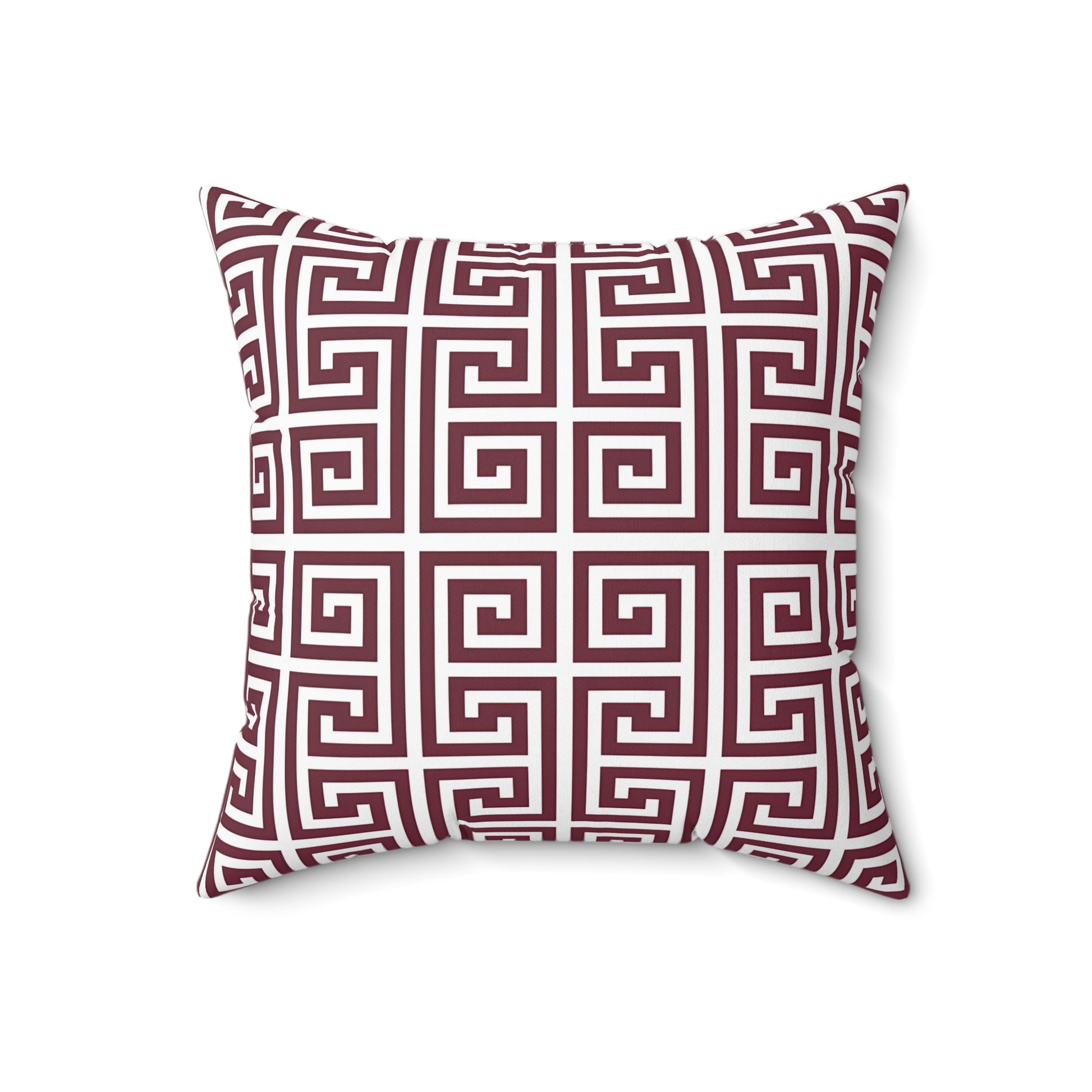 Burgundy Stylish Geometric Throw Pillow for Cozy Living Spaces, Home Decor, Couch Cushion, Modern Accent Pillow, Gift Idea - LOLA VEGAS ART