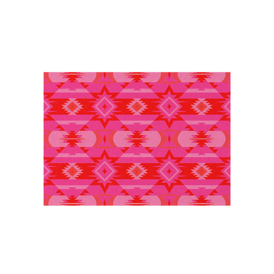 Pink & Red Vibrant Outdoor/Indoor Rug, Outdoor Decor, Boho Style Area Rug, Patio Mat, Camping Rug, Colorful Garden Accent - LOLA VEGAS ART