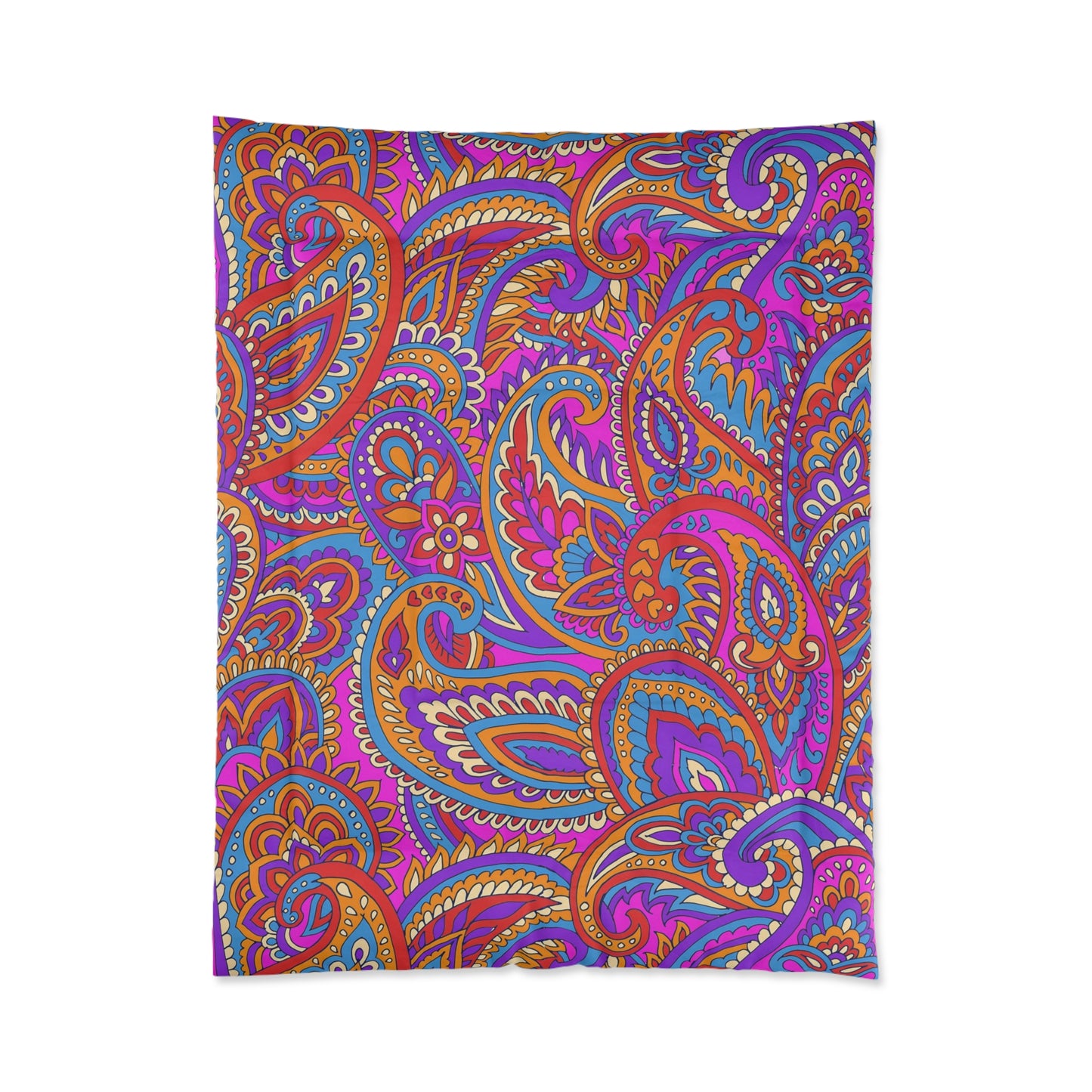 Purple and Blue Bohemian Aztec Comforter, Cozy Bedding for Tribal Decor, Perfect for Home, Dorm, Boho Room, Gift for Her, Boho Chic - LOLA VEGAS ART