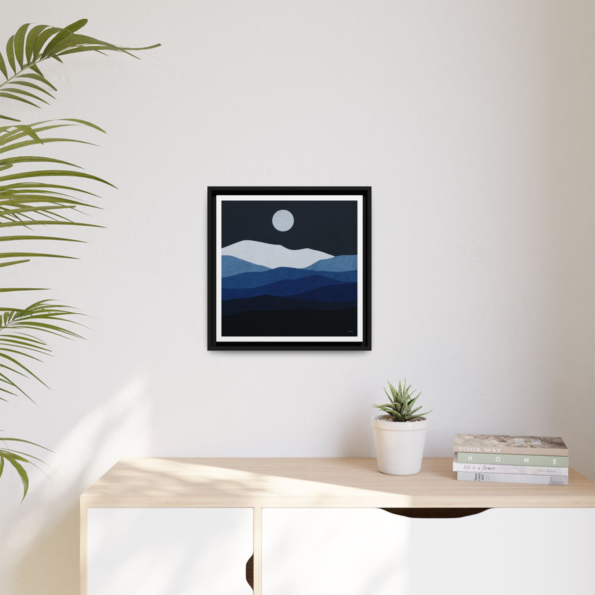 Framed Canvas Art, Serene Mountain Landscape, Modern Home Decor, Nature Wall Art, Gift for Nature Lovers, Interior Design - LOLA VEGAS ART