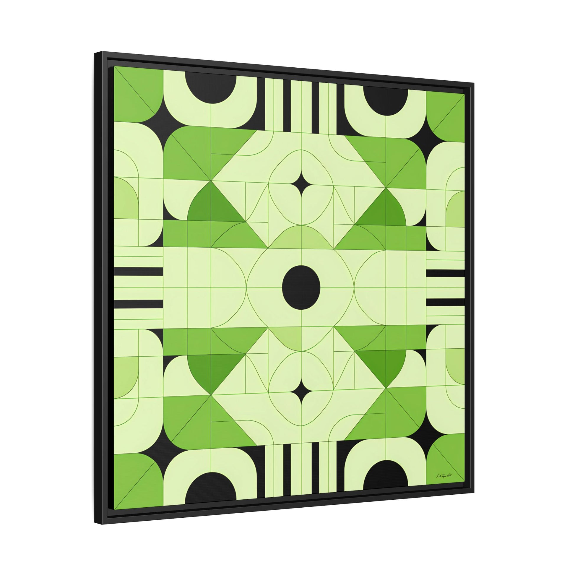 Abstract Green Geometric Art Print, Modern Framed Wall Art, Home Decor, Green Wall Art, Gift for Art Lovers, Minimalist Art - LOLA VEGAS ART
