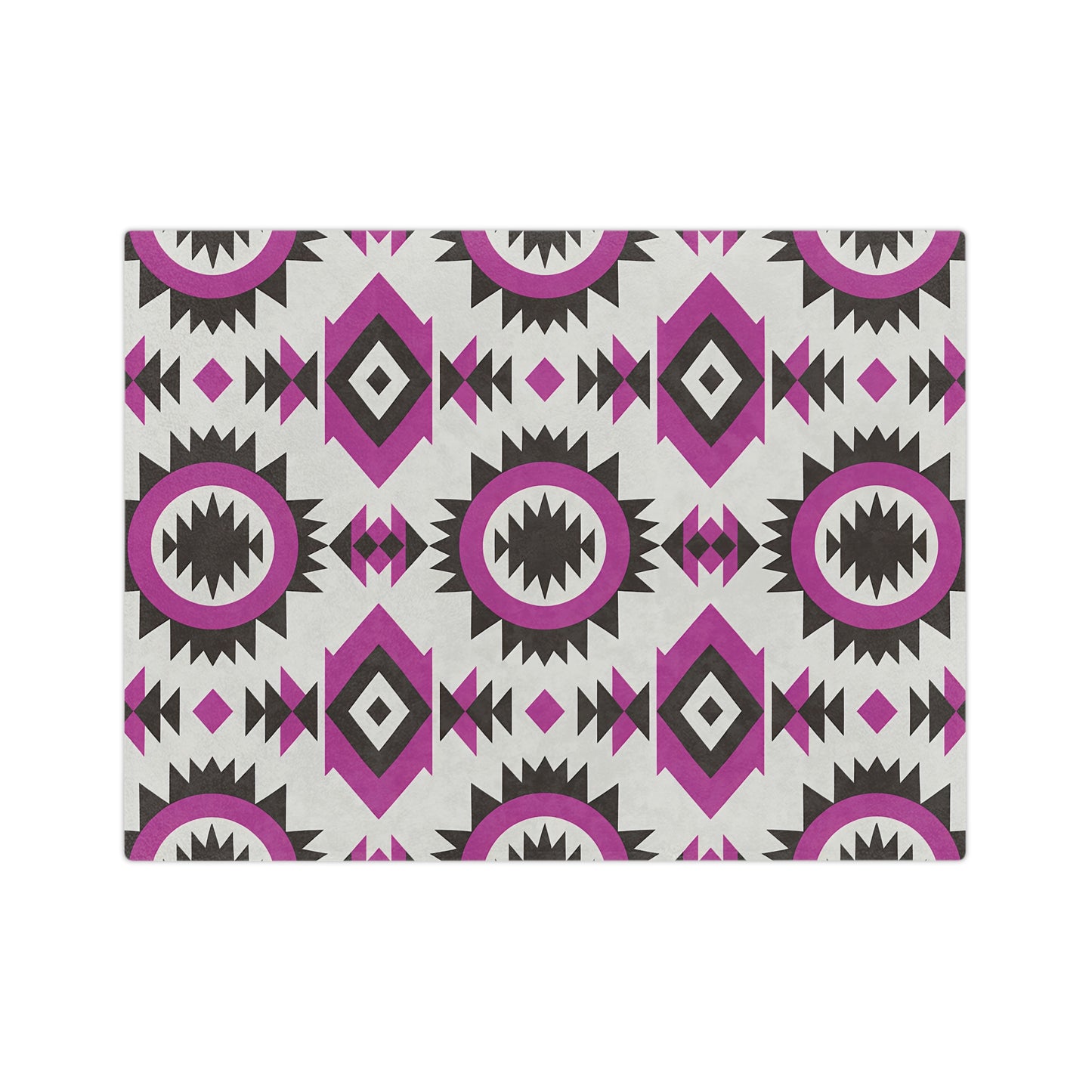 Geometric Pattern Velveteen Microfiber Blanket - Cozy Home Decor, Gift for Friends, Bohemian Style, Halloween, Layering - LOLA VEGAS ART