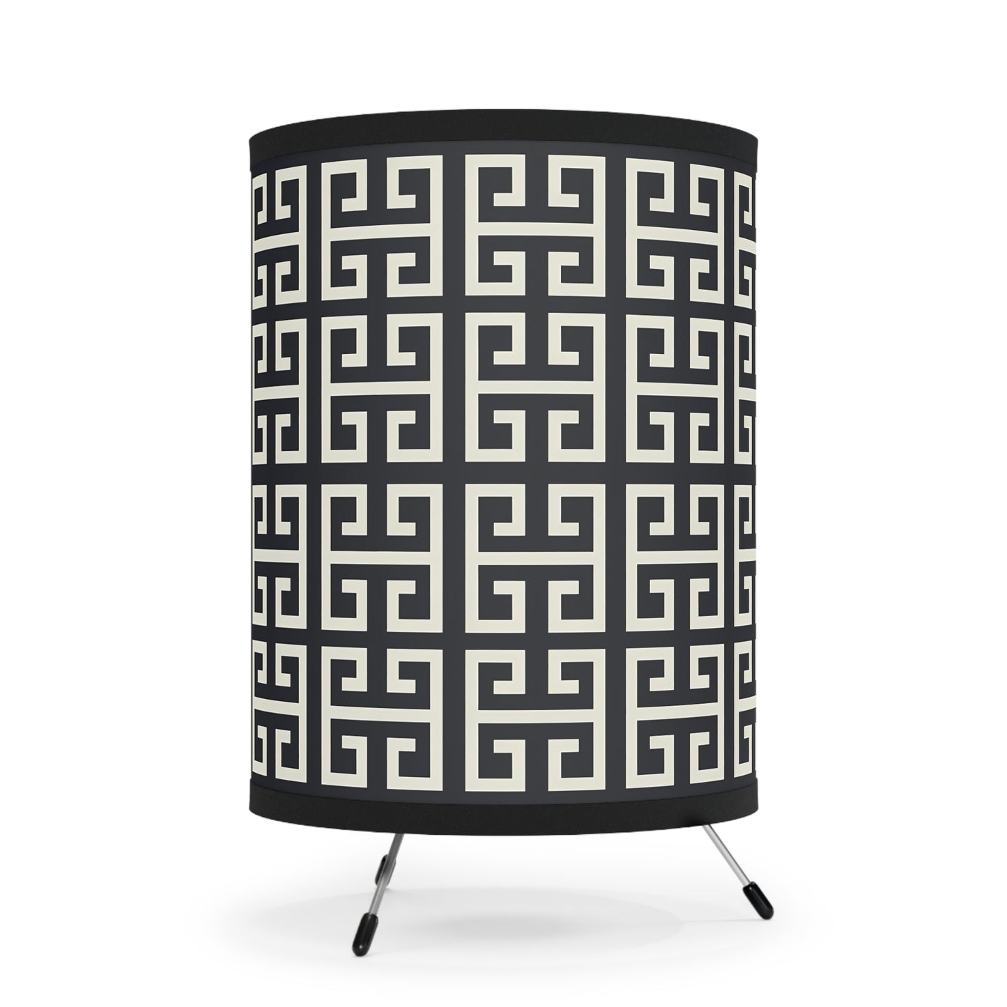 Stylish Tripod Lamp with Geometric Shade - Modern Lighting for Home Decor, Boho Living Room, Gift Ideas, Bedroom Accent - LOLA VEGAS ART