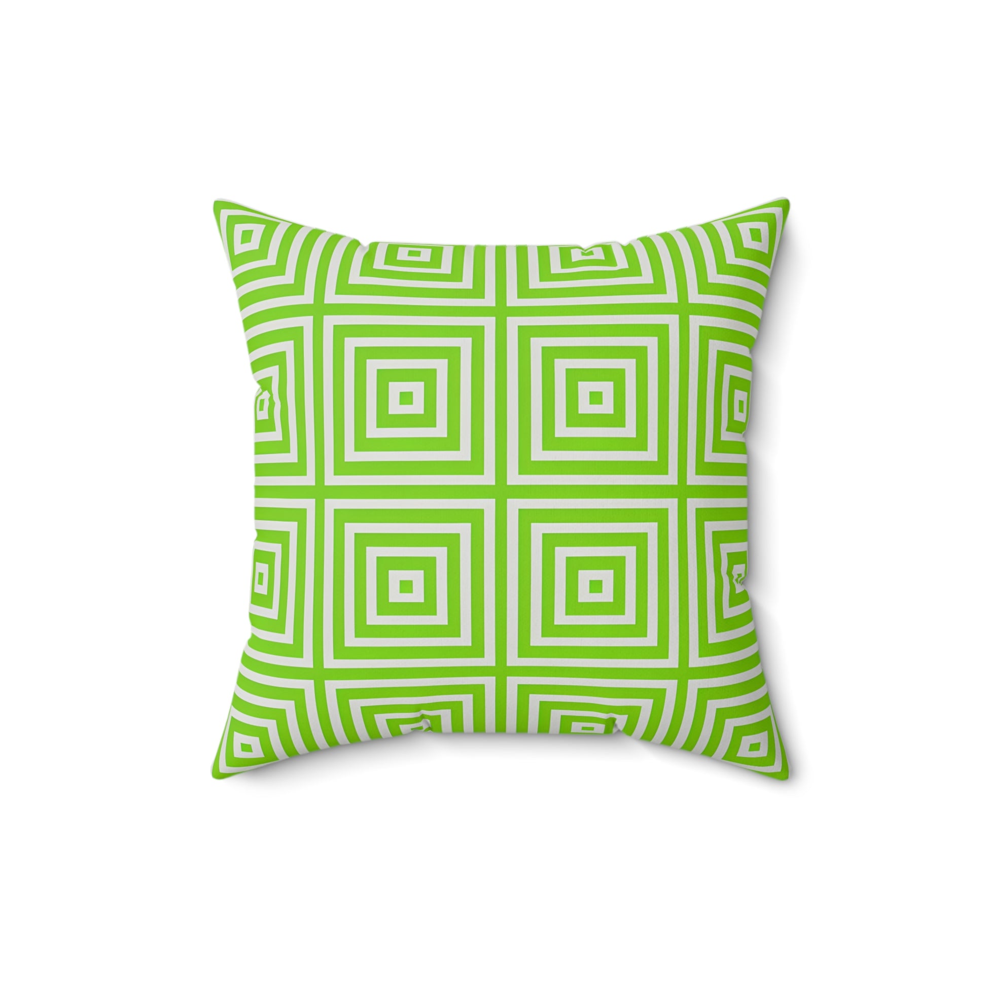 Bright Geometric Square Throw Pillow, Modern Home Decor, Couch Accent Cushion, Gift for Friends, Spring Decor - LOLA VEGAS ART