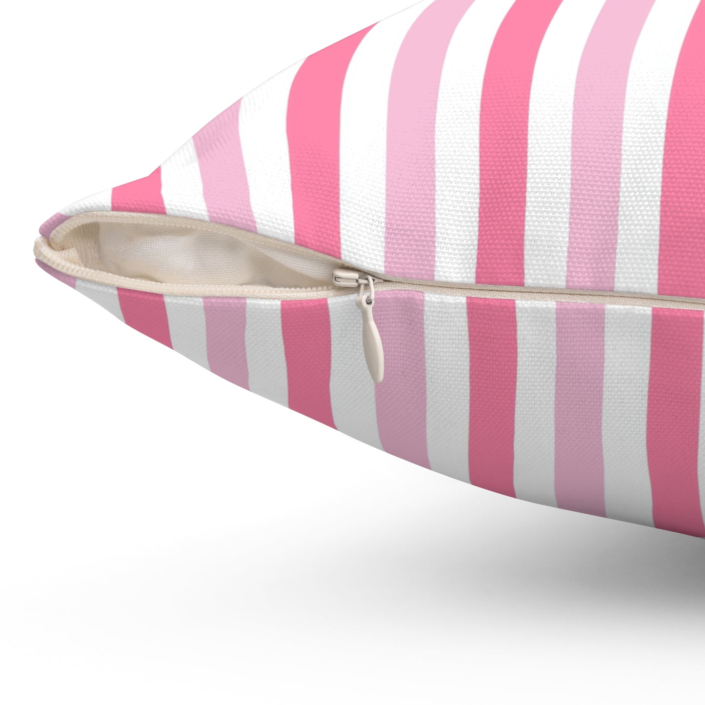 Pink Striped Throw Pillow, Cozy Home Decor, Beach House Accent, Gift for Her, Summer Vibes, Decorative Cushion - LOLA VEGAS ART