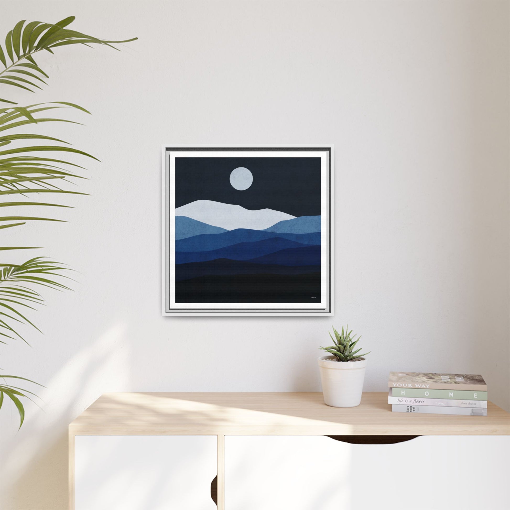 Framed Canvas Art, Serene Mountain Landscape, Modern Home Decor, Nature Wall Art, Gift for Nature Lovers, Interior Design - LOLA VEGAS ART