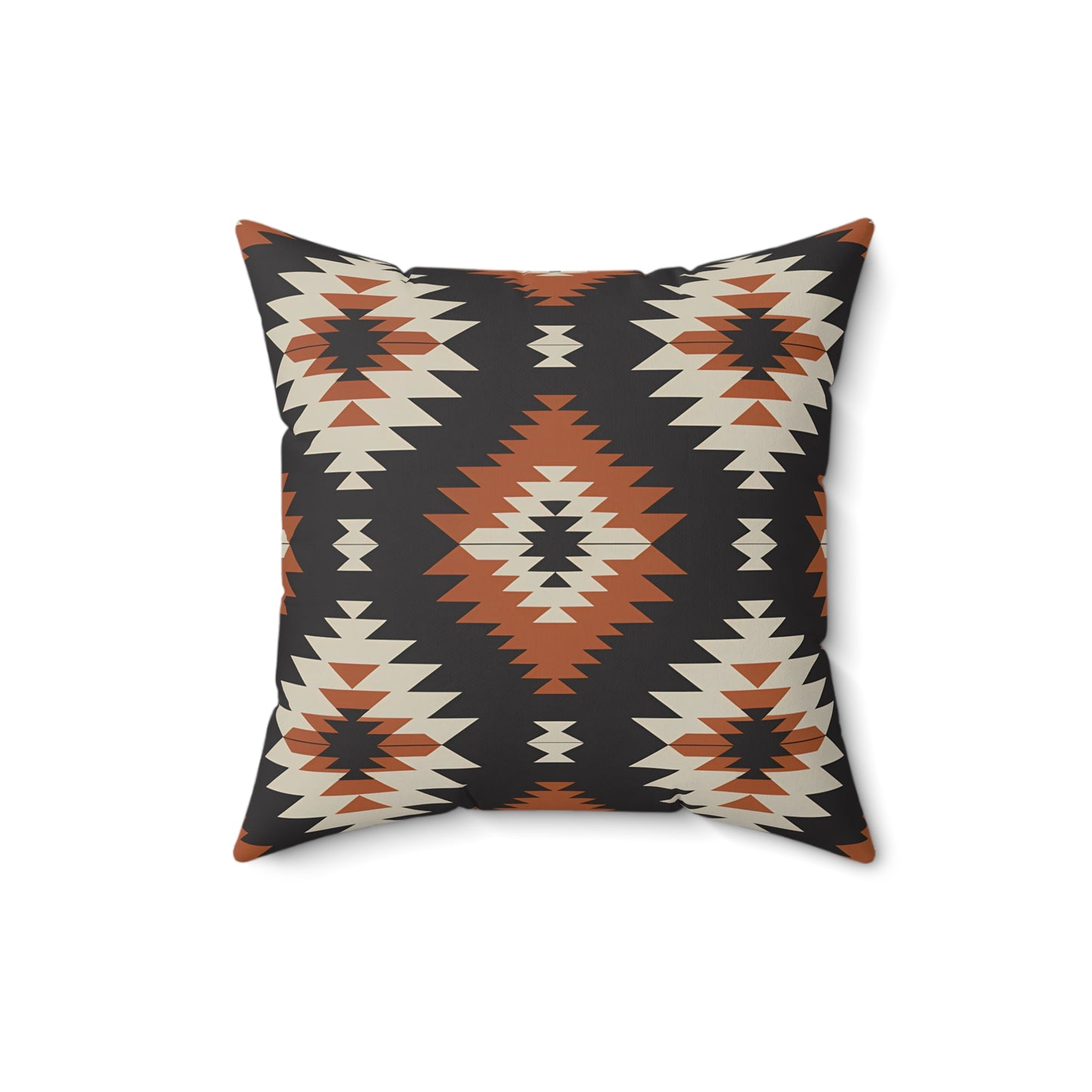 Bohemian Patterned Square Pillow, Cozy Home Decor, Tribal Design Cushion, Modern Throw Pillow, Comfort Living Room Accent - LOLA VEGAS ART