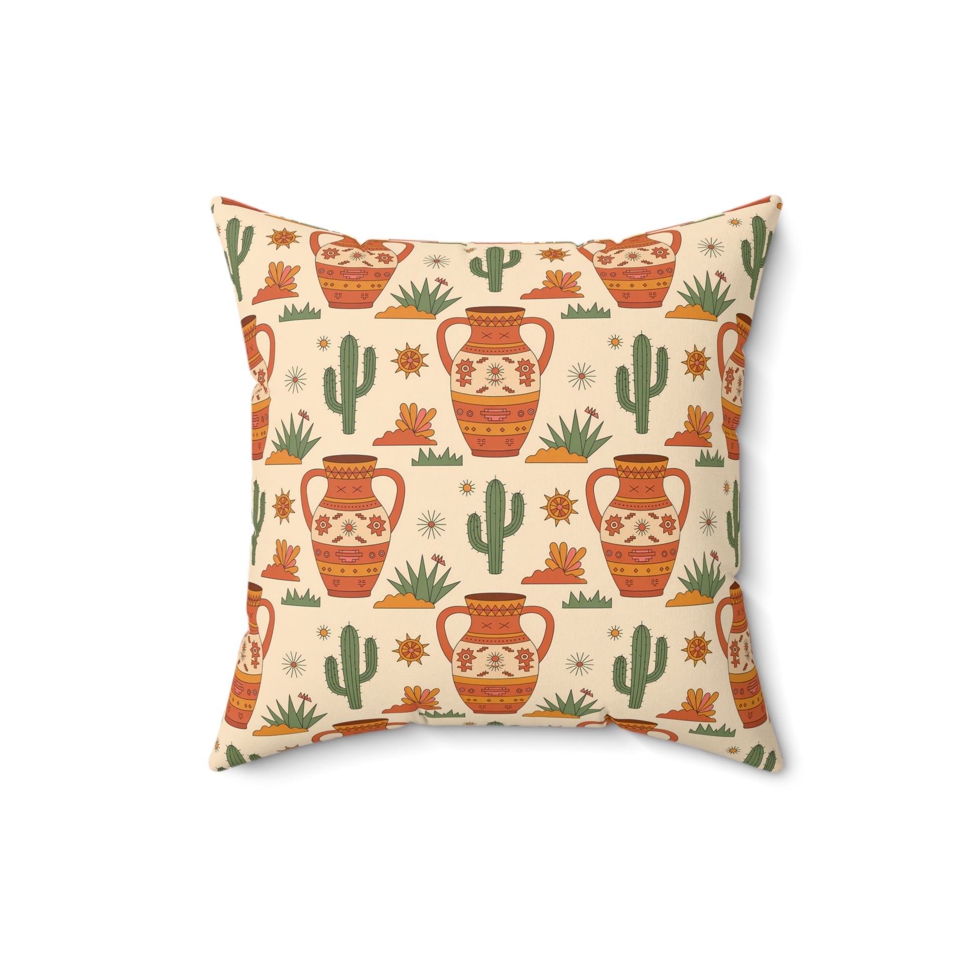 Bohemian Decor Pillow, Vibrant Art Print Cushion, Home Accent, Unique Gift, Southwestern Style, Cozy Living Room Decor, Boho Chic - LOLA VEGAS ART